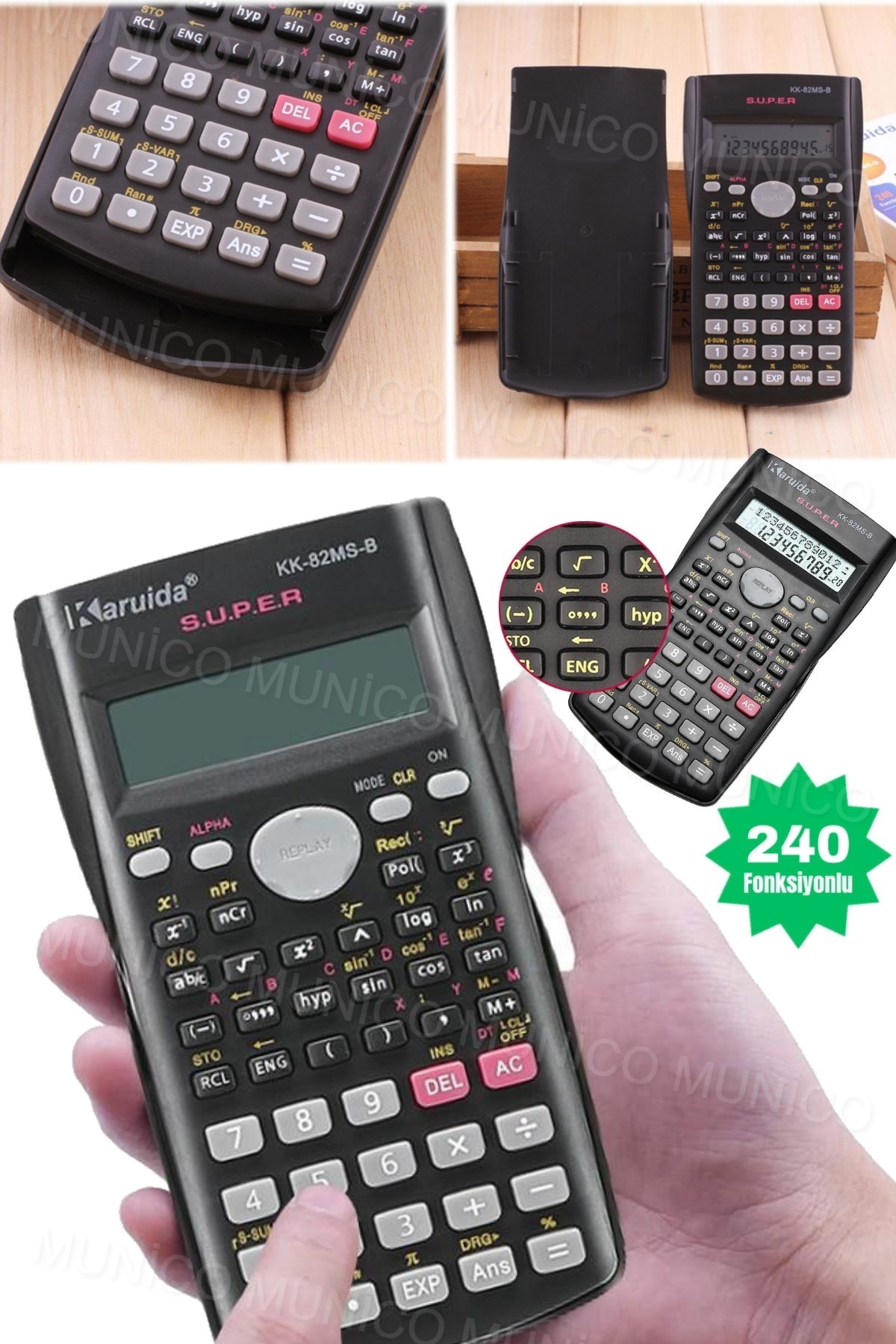 Gaggani Mühendis & Mimarlık Öğrencileri İçin 240 Fonksiyonlu 2 Satırlı Bilimsel Hesap Makinesi Profesyonel