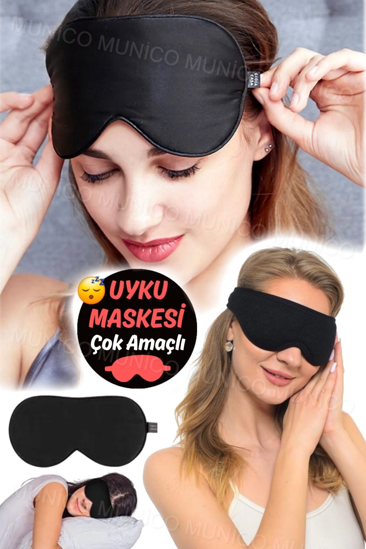 Gaggani Uyku Bandı Uyku Maskesi Gece Maskesi Göz Bandı Göz Maskesi Rahat Konforlu Unisex Maske Göz Bandı Şık