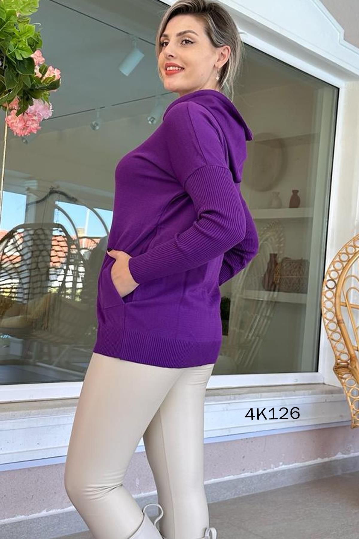 İnce Topuk-Sweater - Purple - Regular fit 2