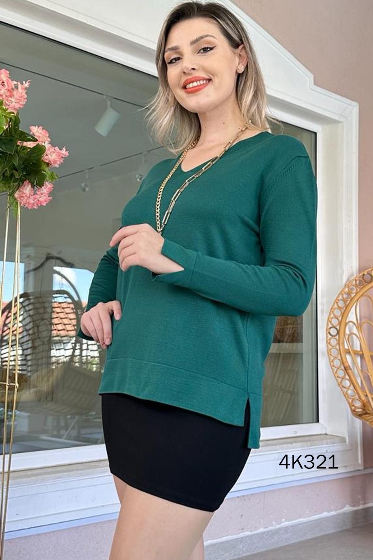 İnce Topuk-Sweater - Green - Regular fit 1