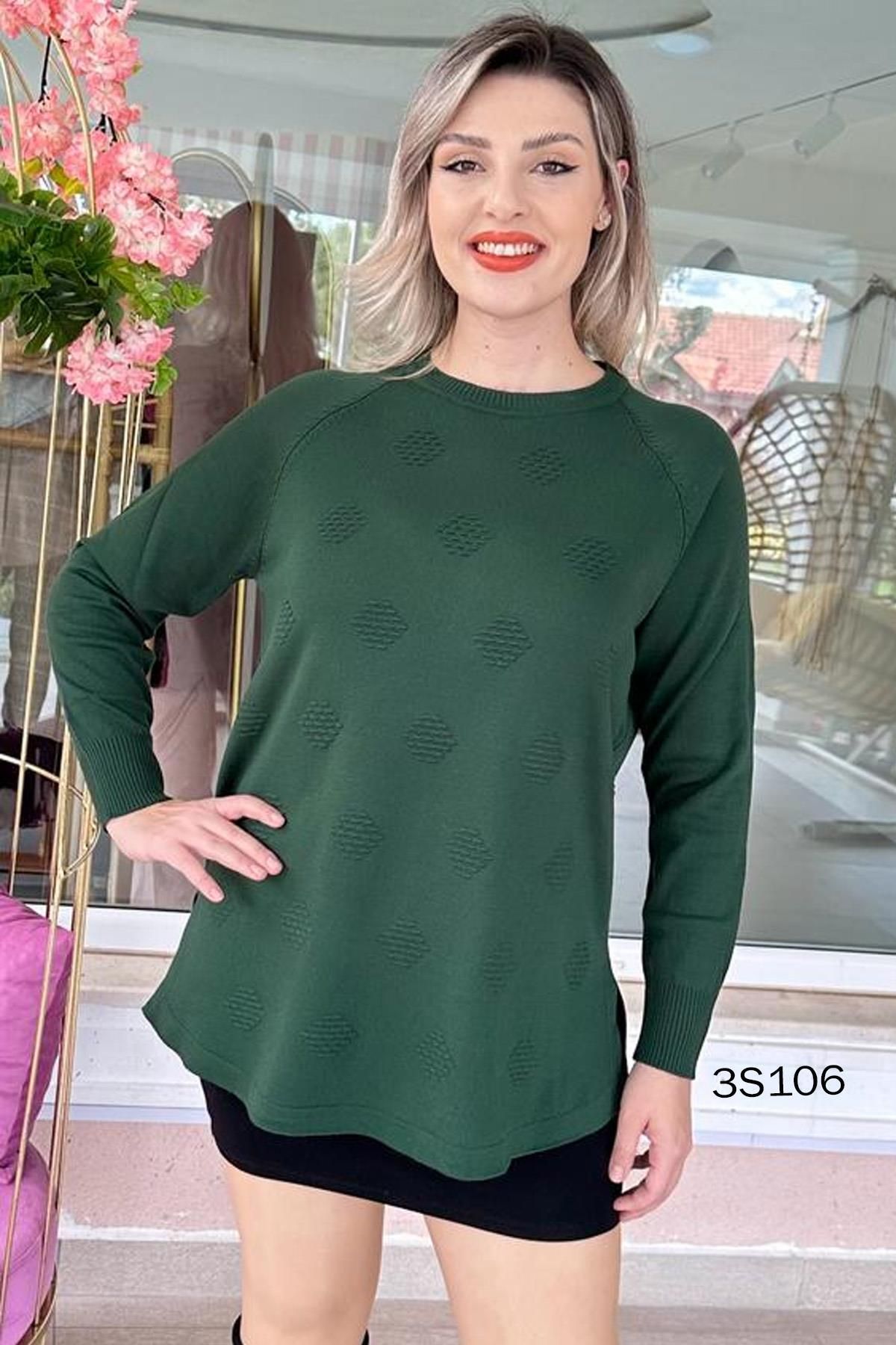 İnce Topuk-Sweater - Green - Regular fit 1