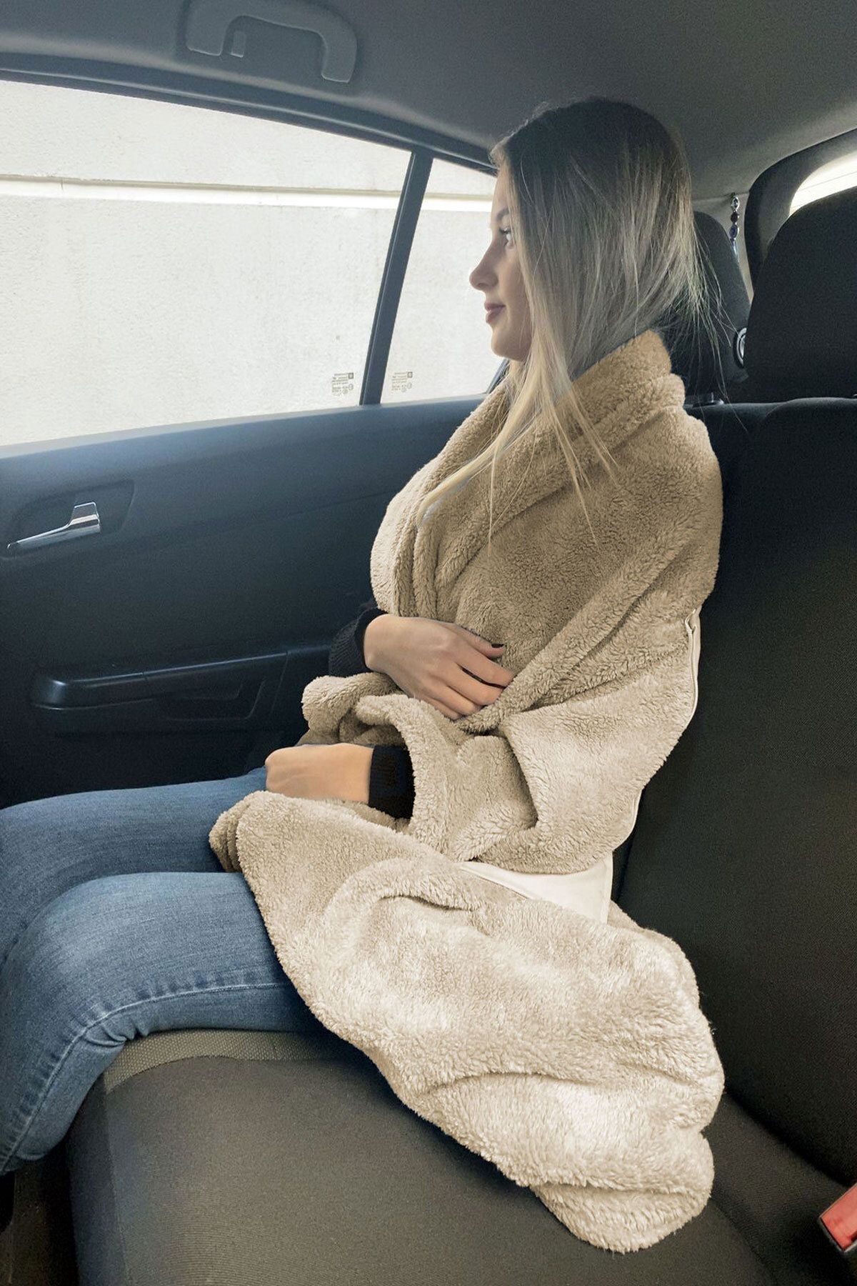 Caisya Home-Acorn Patterned Optional Cushion Inside TV Blanket 110x170cm 6