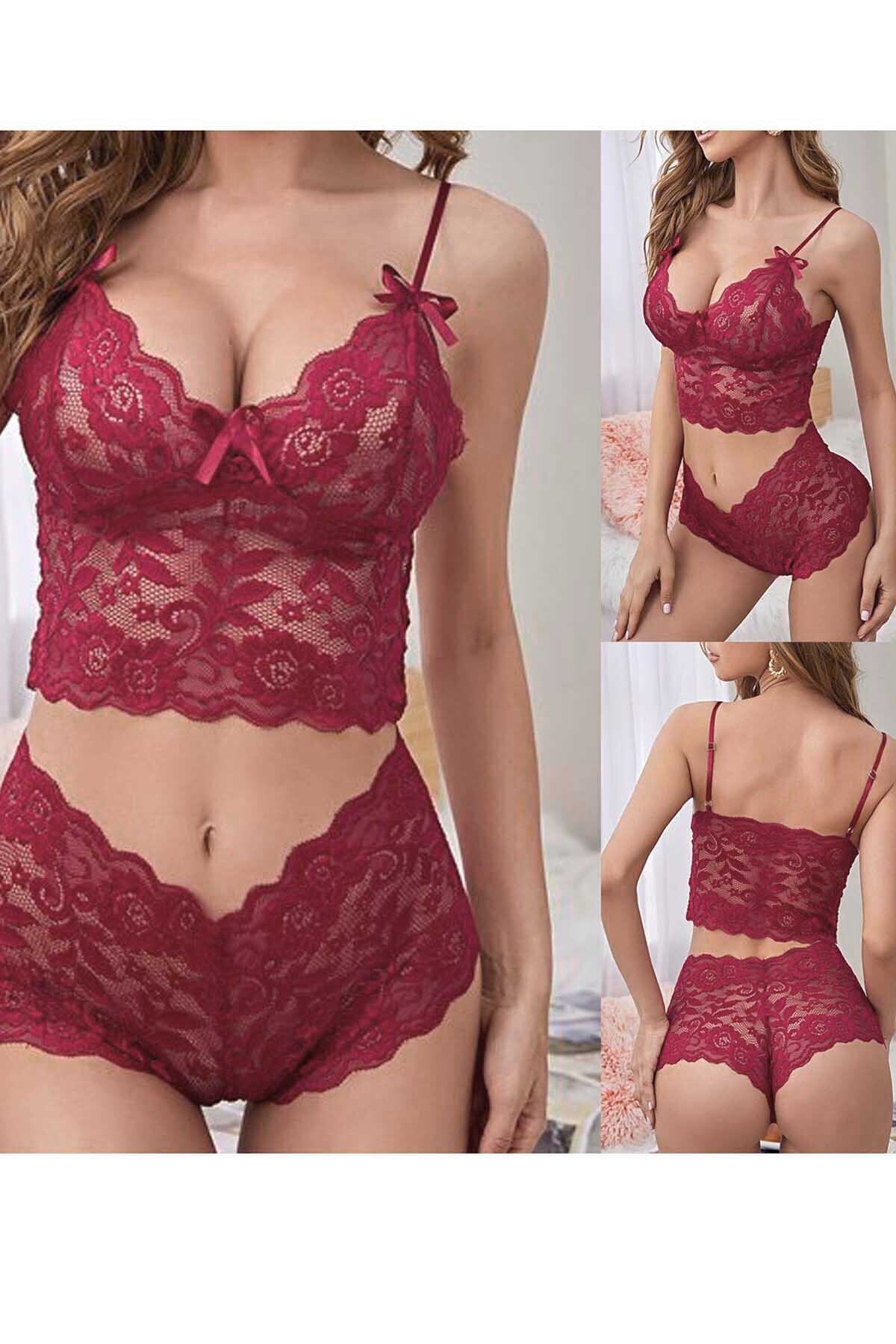 Merry See-Lace Bra Panty Set Underwear 4