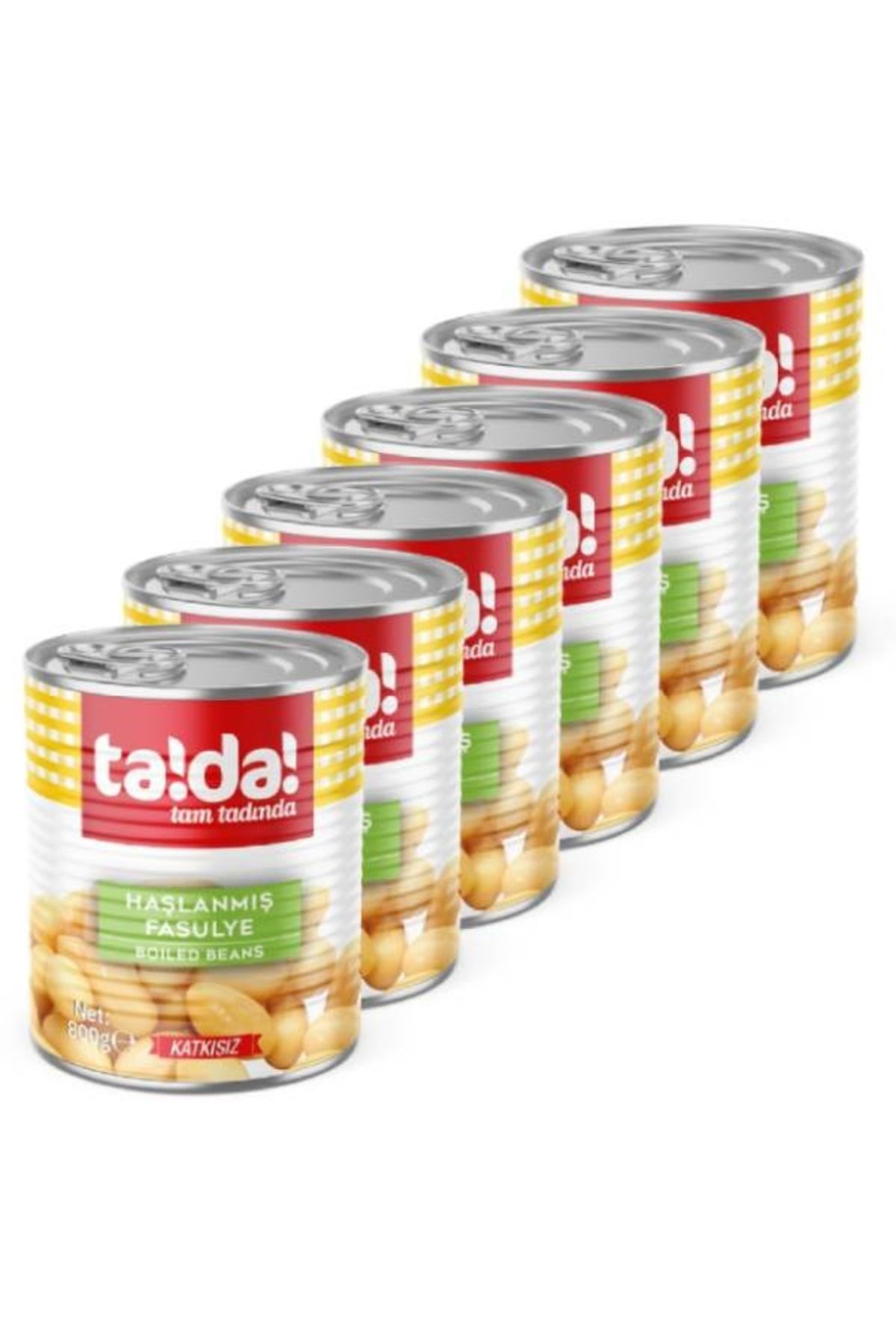 Tada Haşlanmış Fasulye 800 Gr (6 Adet)