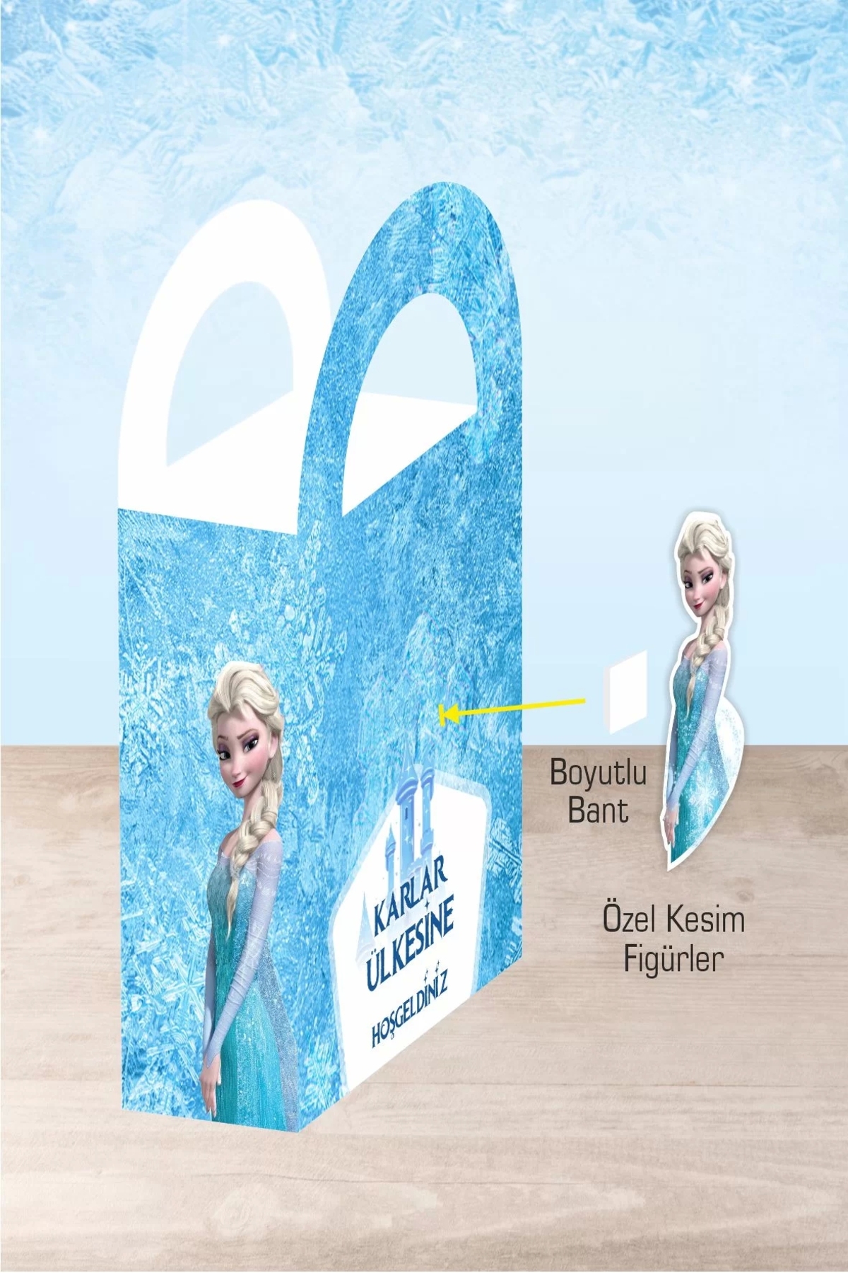 neşeli günlerim Frozen Karlar Ülkesi Temalı Mini Çanta 12x7 Cm 8'li Paket fotoğrafı 2 (önizleme)