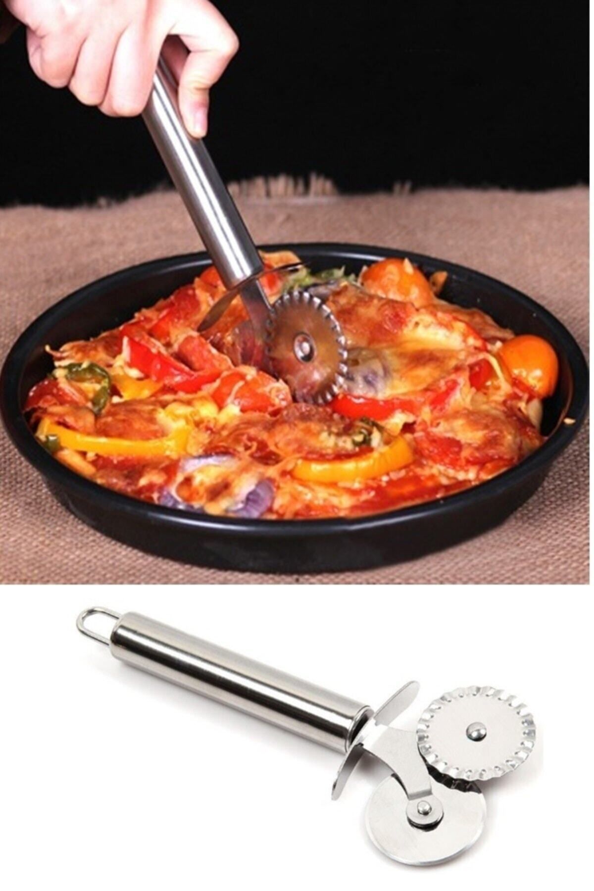 TUMU LIFE Hamur, Pizza, Börek Kesme Bıçağı Çift Başlıklı Hamur Ruleti Hamur Şekillendirme