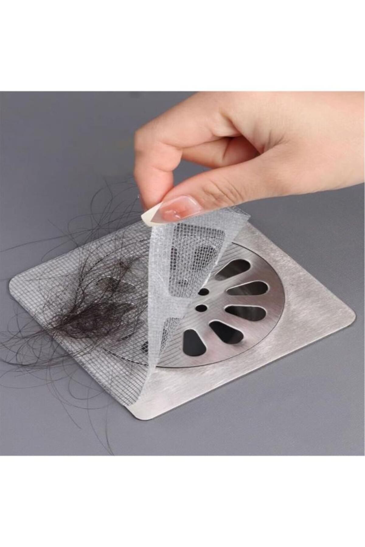 jetfast-50 Pieces Adhesive - Sink, Bathroom, Kitchen, Shower Drain, Hair Bristle Feather Collector Wire Strainer 3