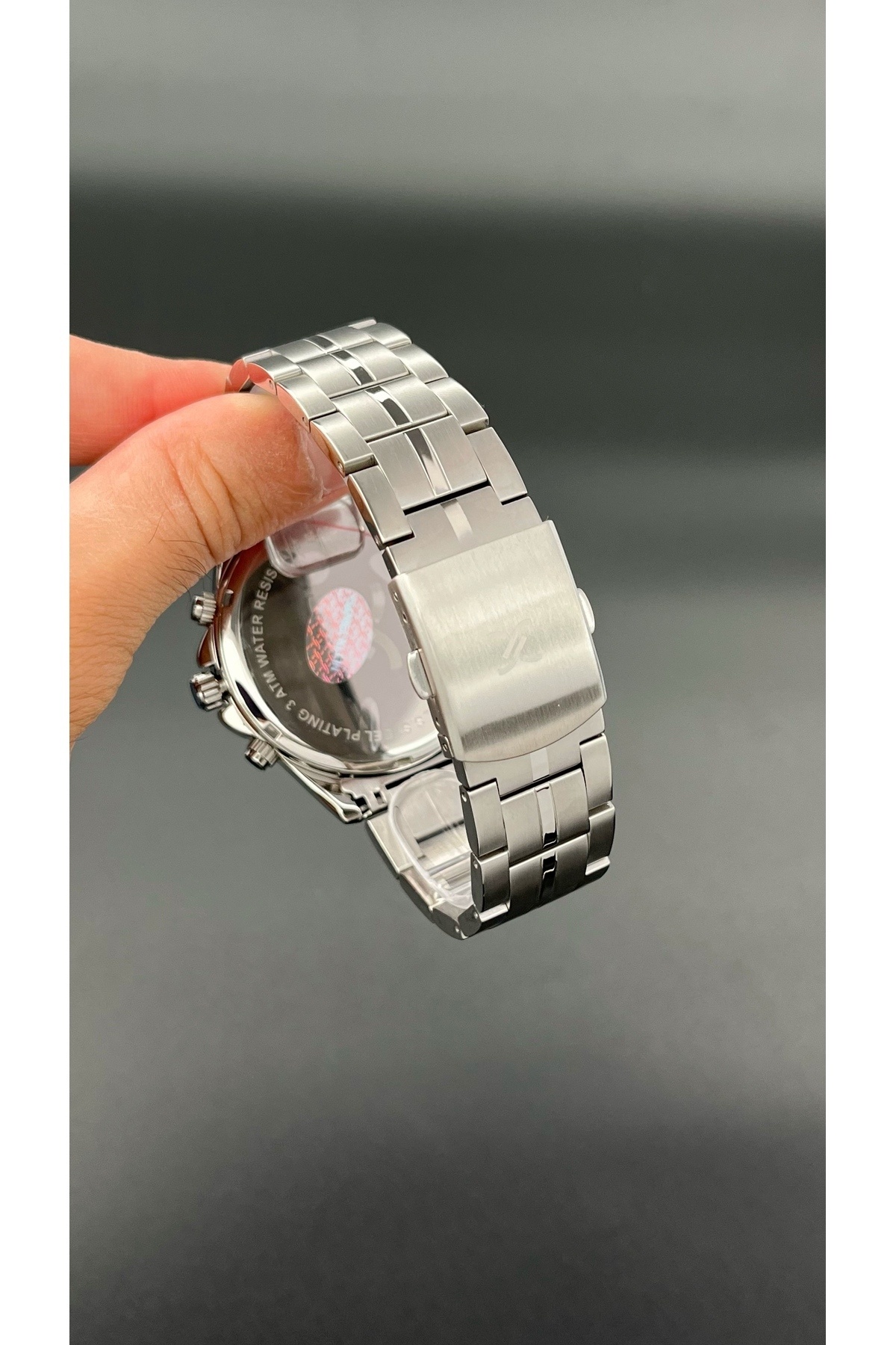 Daniel Klein-Men's Wristwatch Silver Black Color Steel Strap 3 Atm Water Resistance 4