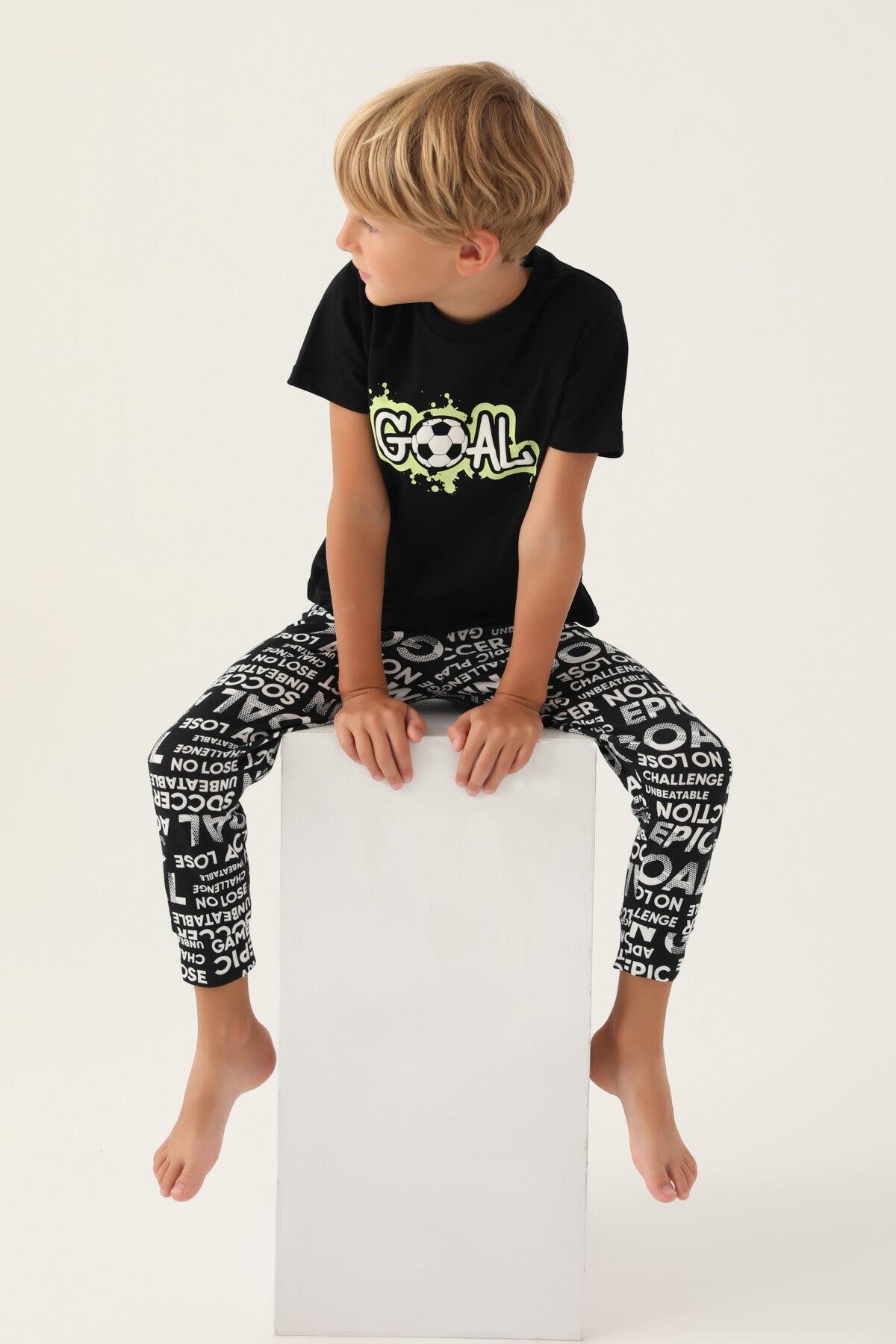 PJS-Roly Poly 3344 Goal Boy's Pajama Set 3