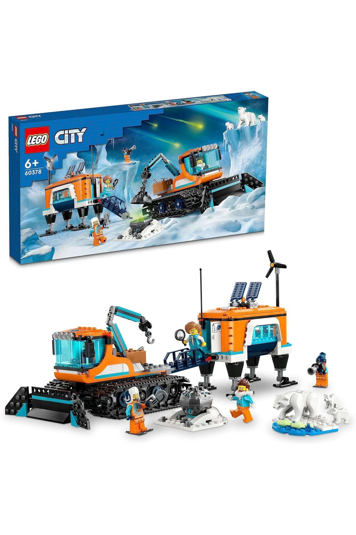 STOREMAX jvnnastore City Kutup Keşif Kamyonu ve Mobil Laboratuvarı 60378 Oyuncak Yapım Seti (489 Parça)