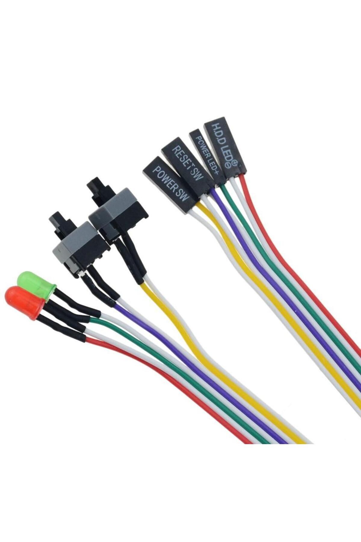Ancheyn-كابل طاقة اللوحة الرئيسية مع زر تشغيل وإيقاف إعادة الضبط بإضاءة LED، مفتاح تشغيل 5064 2