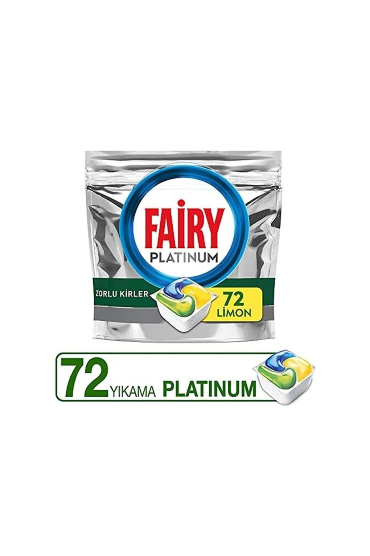 Fairy Platinum Limon Kokulu Bulaşık Makinesi Deterjanı 72 Tablet