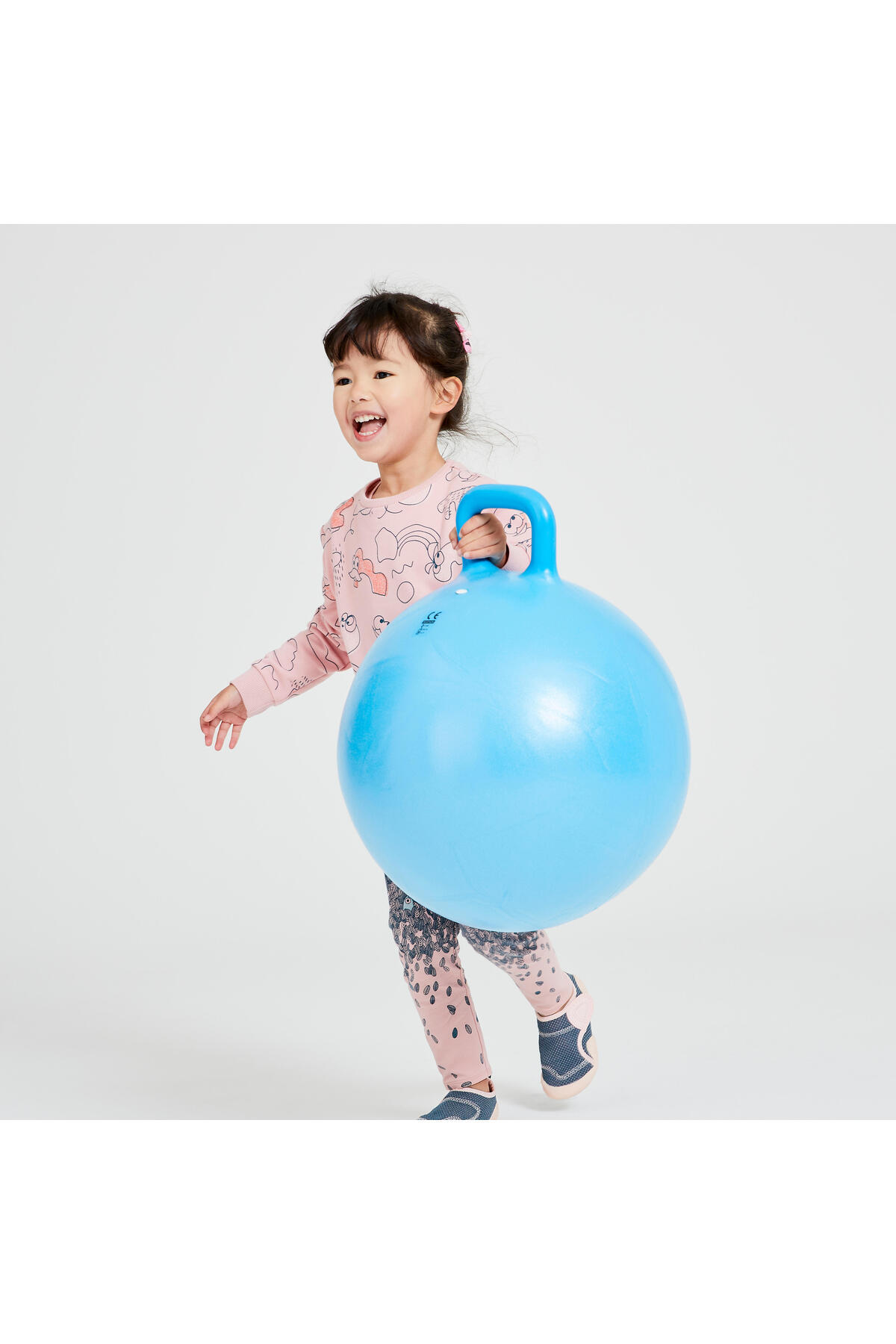 Decathlon Domyos Çocuk Mavi Ayarlanabilir Zıp Zıp Top 40 - 45 Cm fotoğrafı 3 (önizleme)