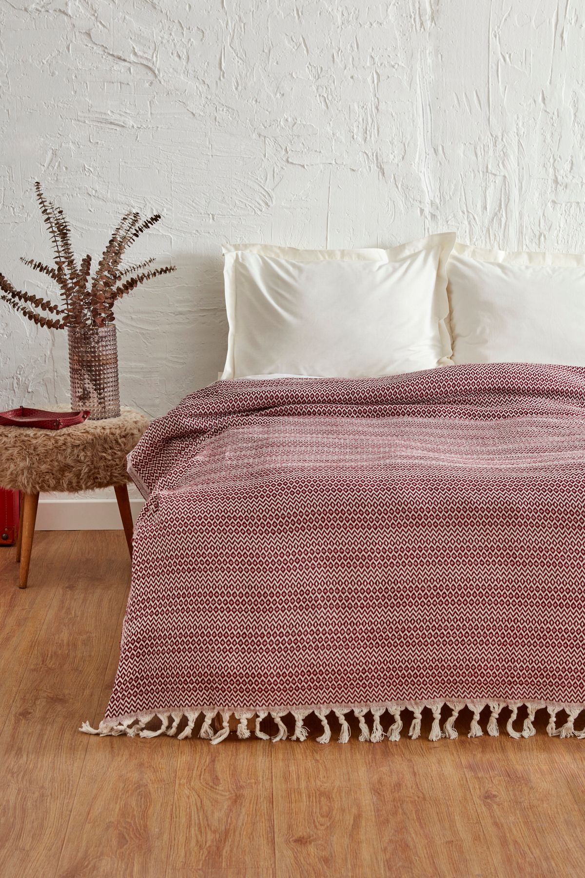 Karaca Home-Levi Claret Red Double Pike 2