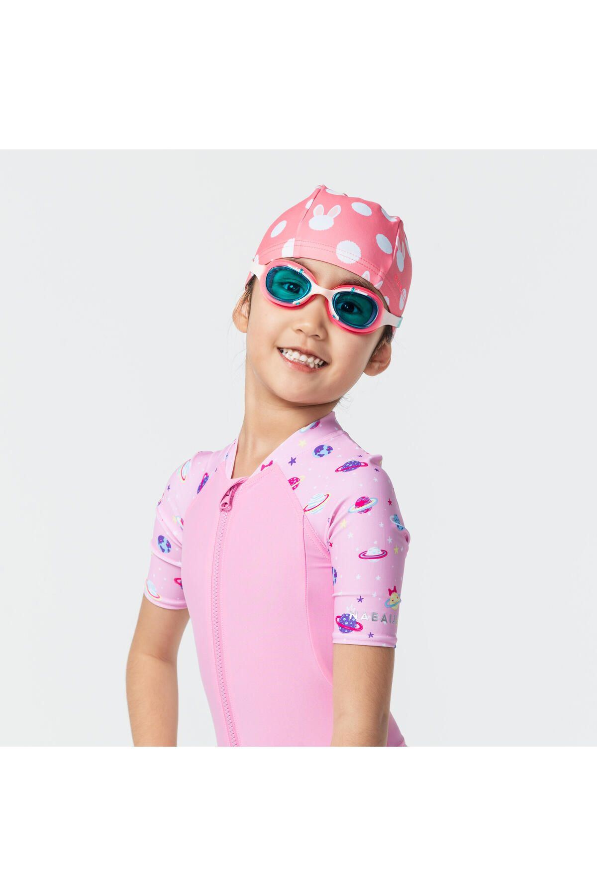 Decathlon-Pink/Blue Kids Swimming Goggles - Transparent Glasses - Xbase 3