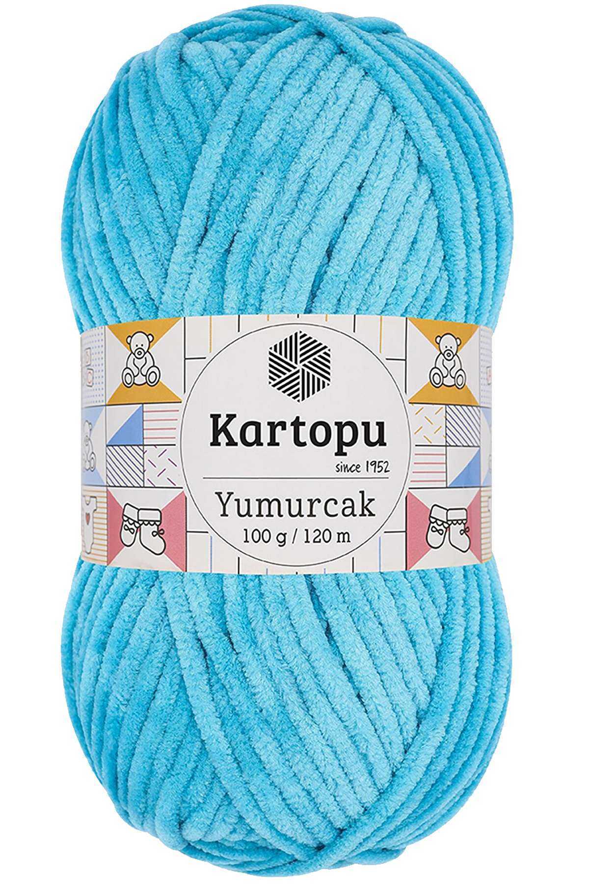 Egg Velvet Hand Knitting Yarn Suitable for Colorful Projects with Turquoise Color
