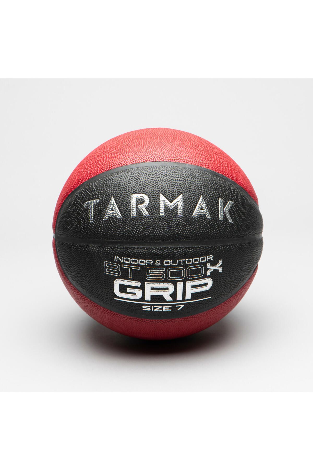 Decathlon Basketbol Topu - 7 Numara - Siyah / Kırmızı - Bt500 Grıp