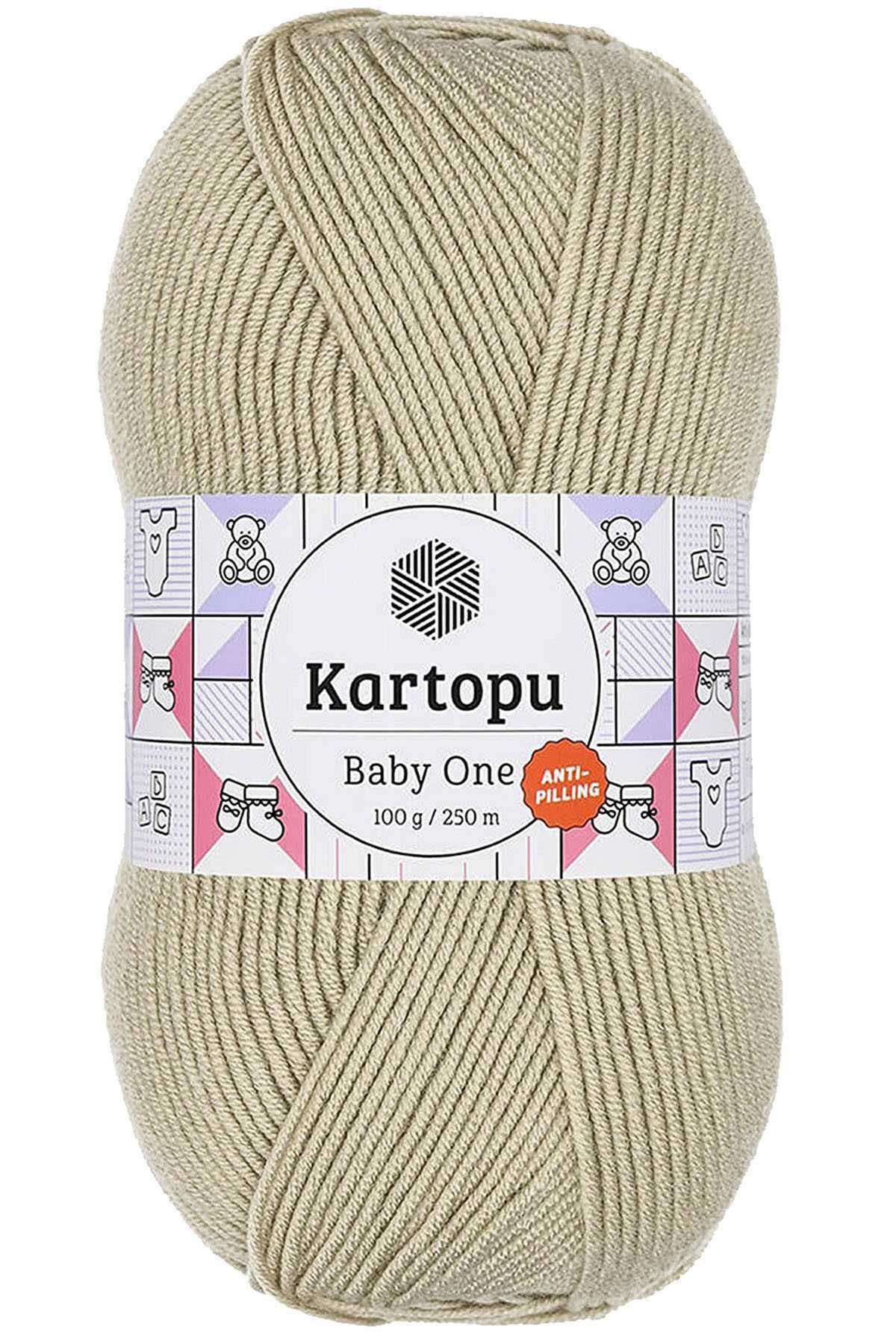 EpicMart 1 Adet Baby One Tüylenmeyen El Örgü İpi Yünü Bej K861