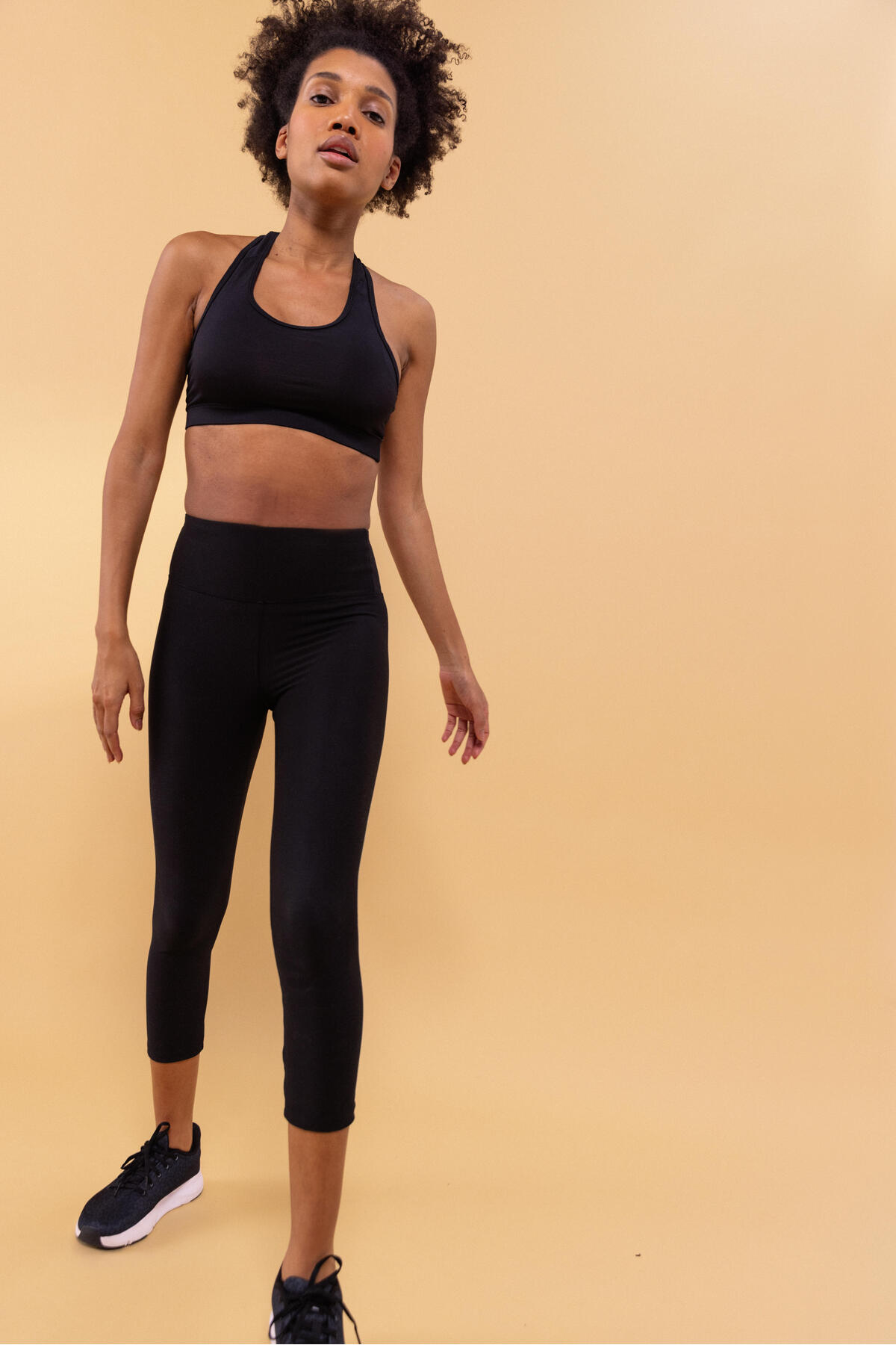 Decathlon  Kadın 7/8 Fitness Taytı - Füme Siyah - Görsel 8