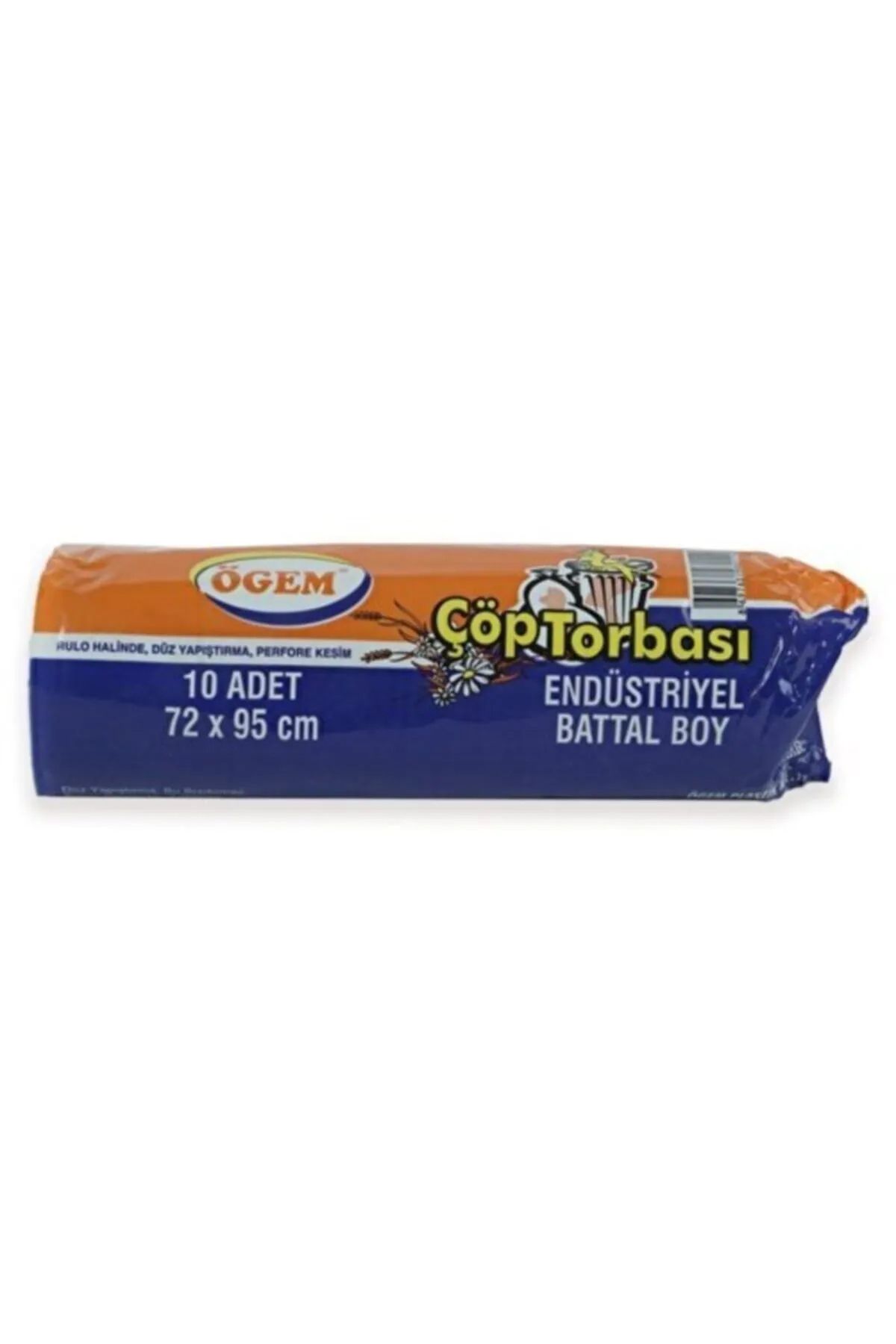 Mu Art Endüstriyel Battal Boy Çöp Torbası 72 X 95 Cm 10 Lu Rulo X 1 Paket = 10 Adet (Siyah)