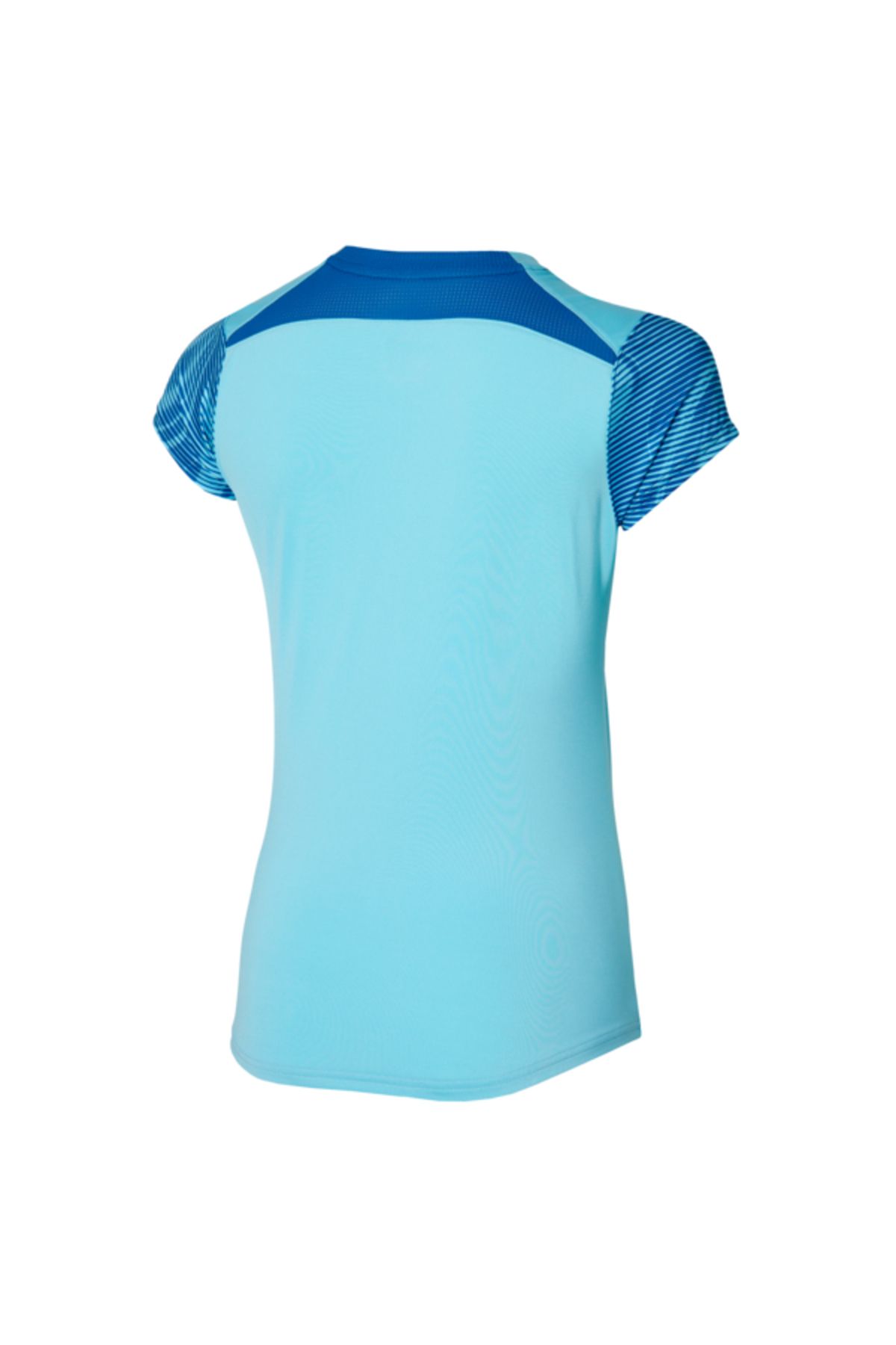 تی شرت ورزشی آبی زنانه شارژ طرح دار Tee Femal t shirt Mizuno