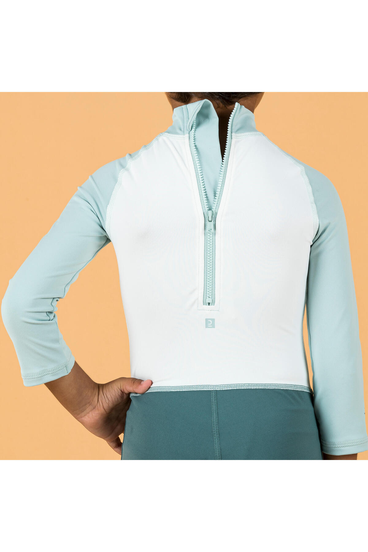 Decathlon Nabaiji Bebek / Çocuk UV Korumalı Uzun Kollu Wetsuit - Baskılı / Mavi fotoğrafı 3 (önizleme)