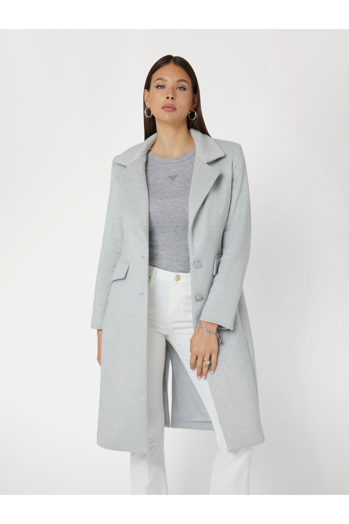Guess  Nancy Fit Coat Faux - Görsel 4