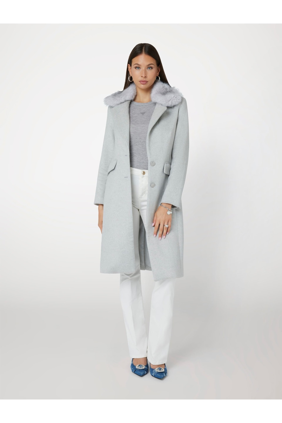 Guess  Nancy Fit Coat Faux - Görsel 2