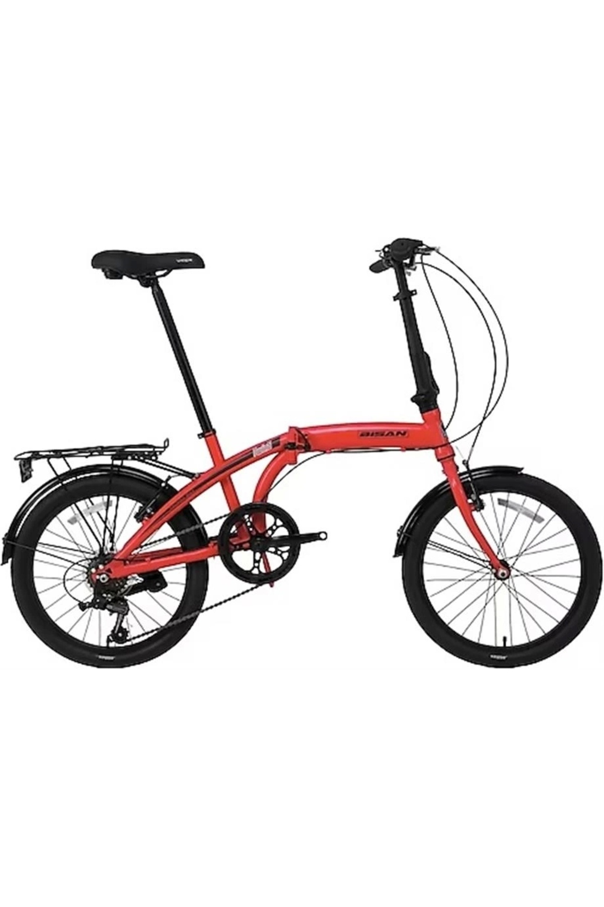 Bisan BİSAN TWIN-S KATLANIR BİSİKLET 32CM V 20 JANT 6 VİTES KIRMIZI SİYAH