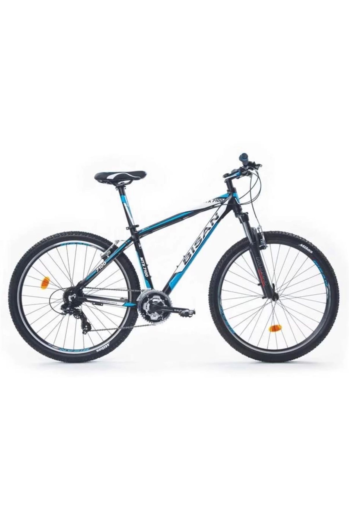 BİSAN MTX 7100 ERKEK DAĞ BİSİKLETİ 48CM V 26 JANT 21 VİTES MAT SİYAH MAVİ