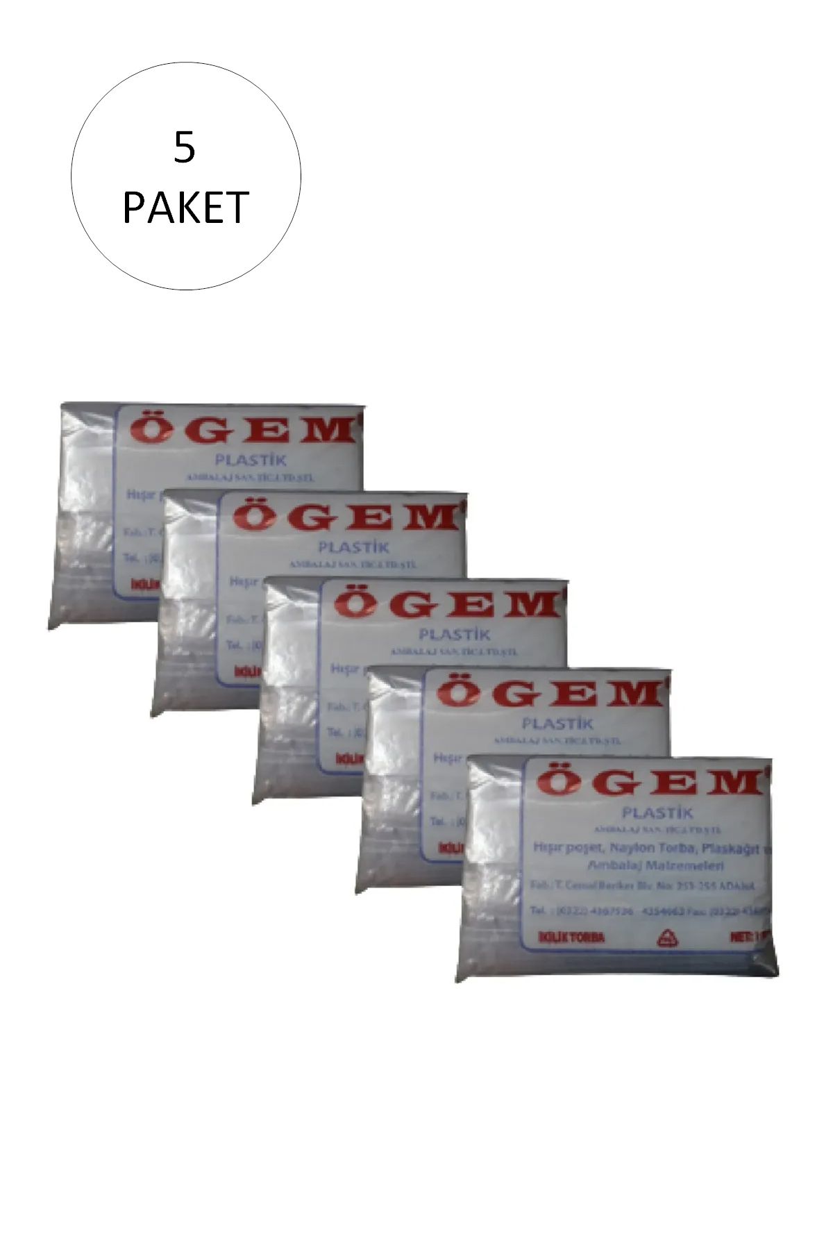 LiderGlobal Bakkaliye Naylon Torba İkilik 22x36 cm 1 kg 5 Paket (Takriben 975 Adet)