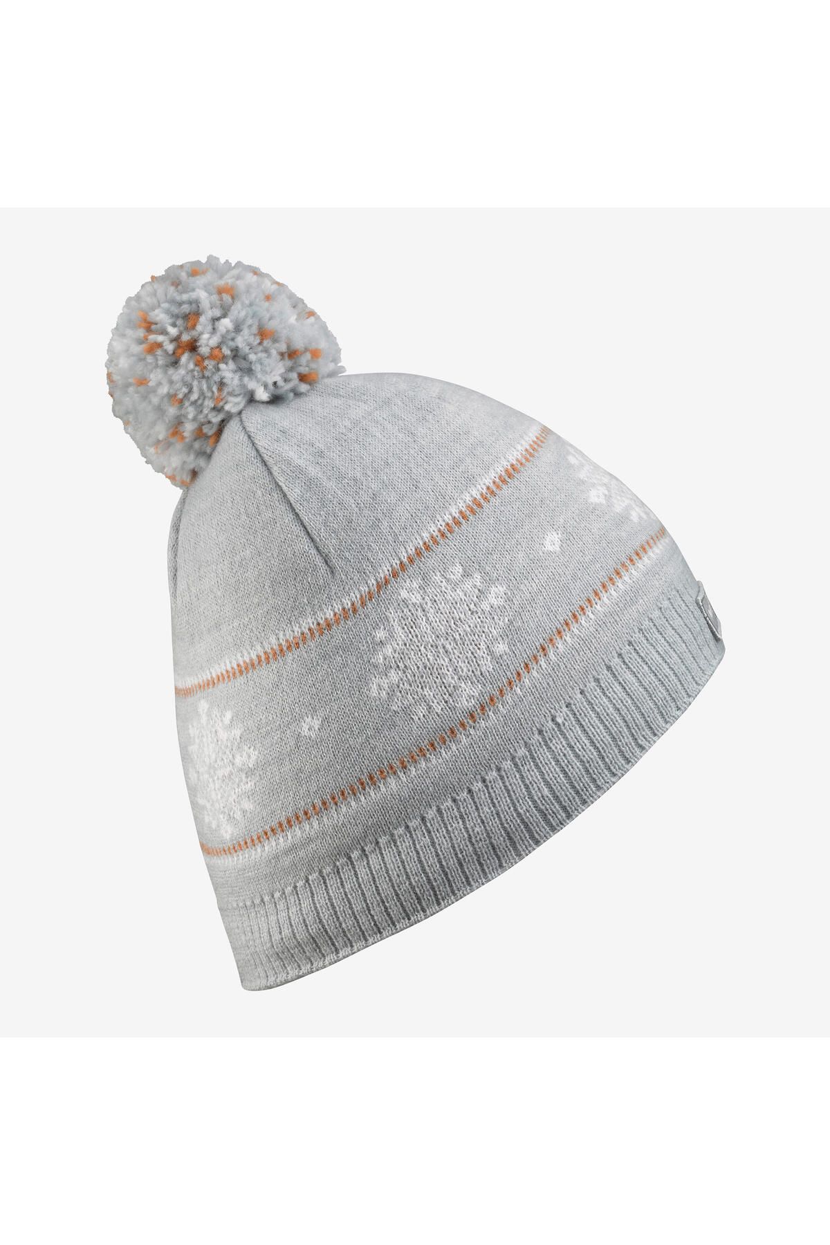 Decathlon-Gray Jacquard Kids Ski Beanie 6