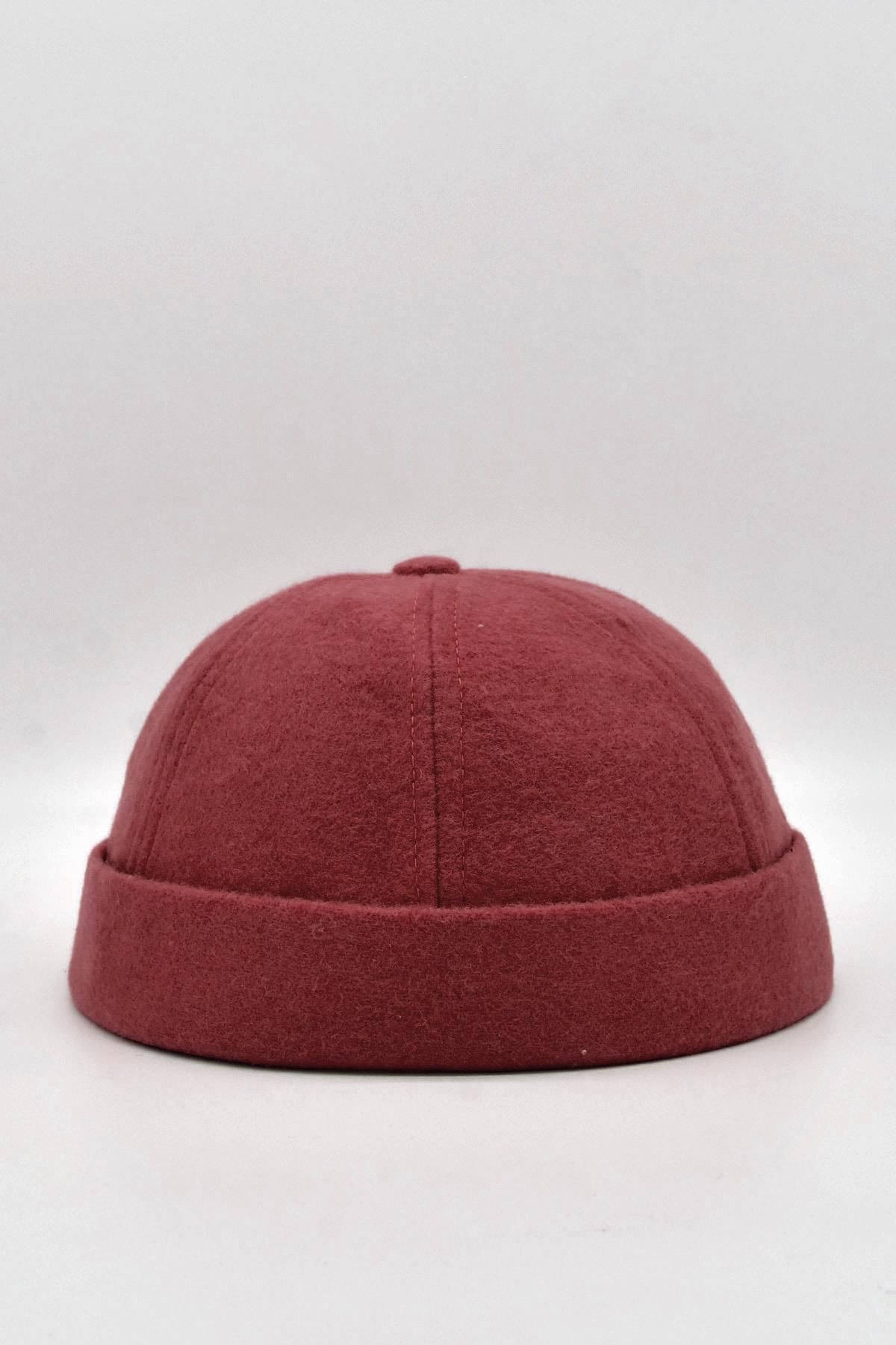 Külah-Lână de iarnă Hiphop Beanie Claret Red Docker Hat 2