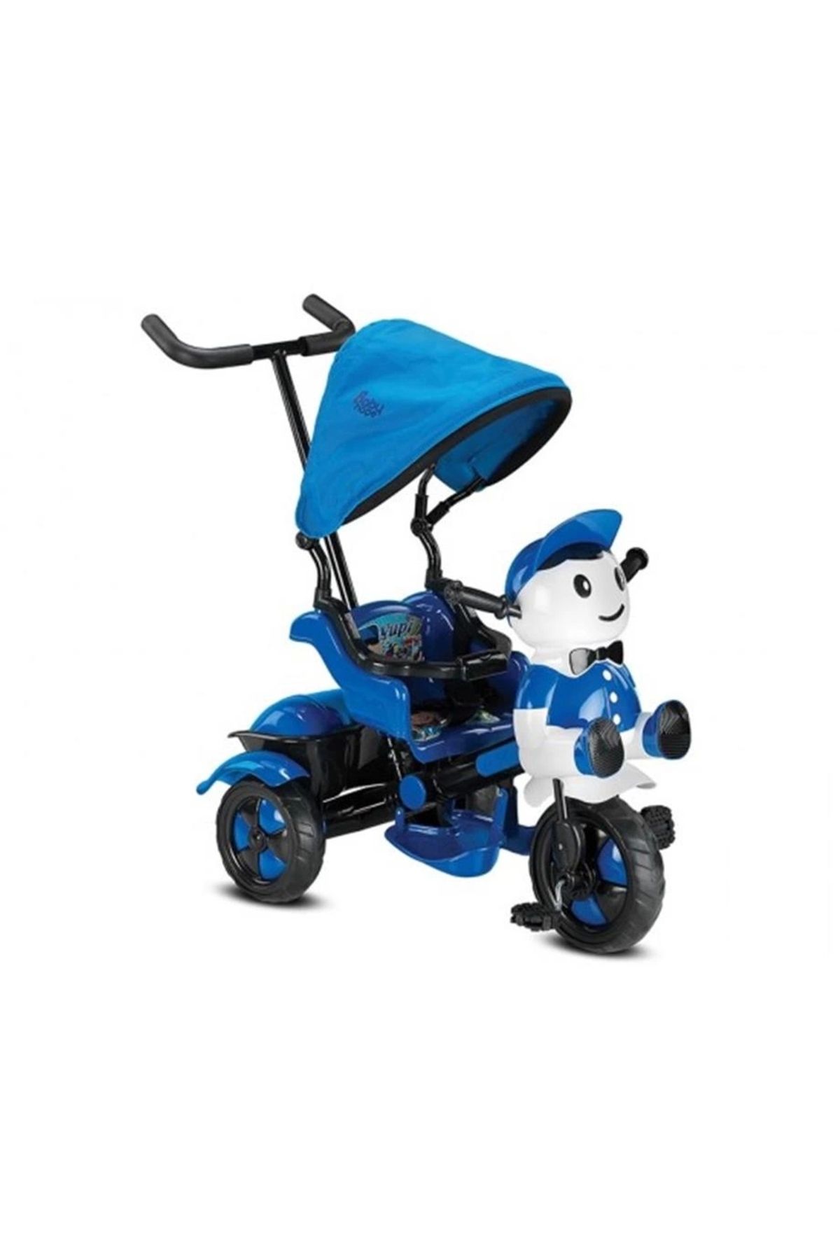 Baby2Go Ümit Babyhope Panda Ebeveyn Kontrollü Bebek Bisikleti Mavi