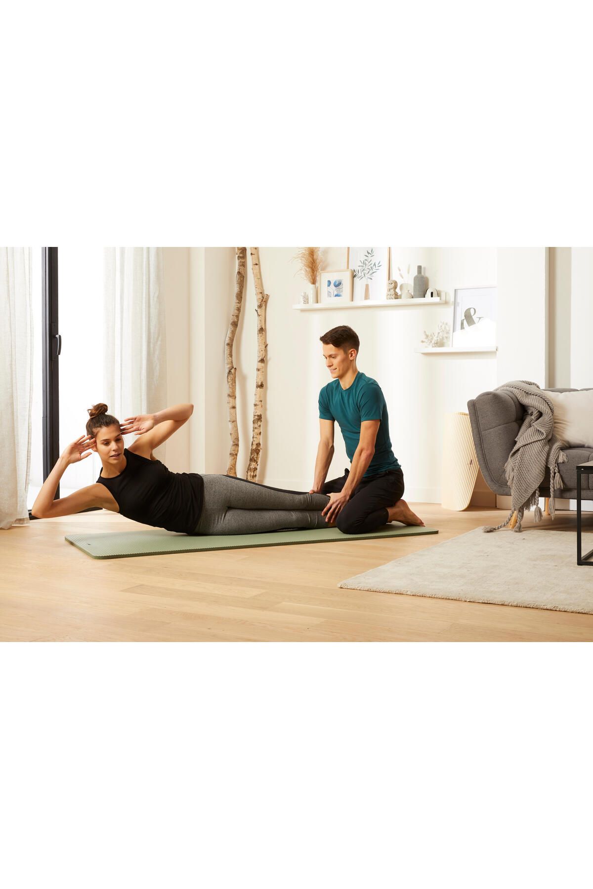 Decathlon-Domyos Fitness Mat - 15 mm - Light Green 8