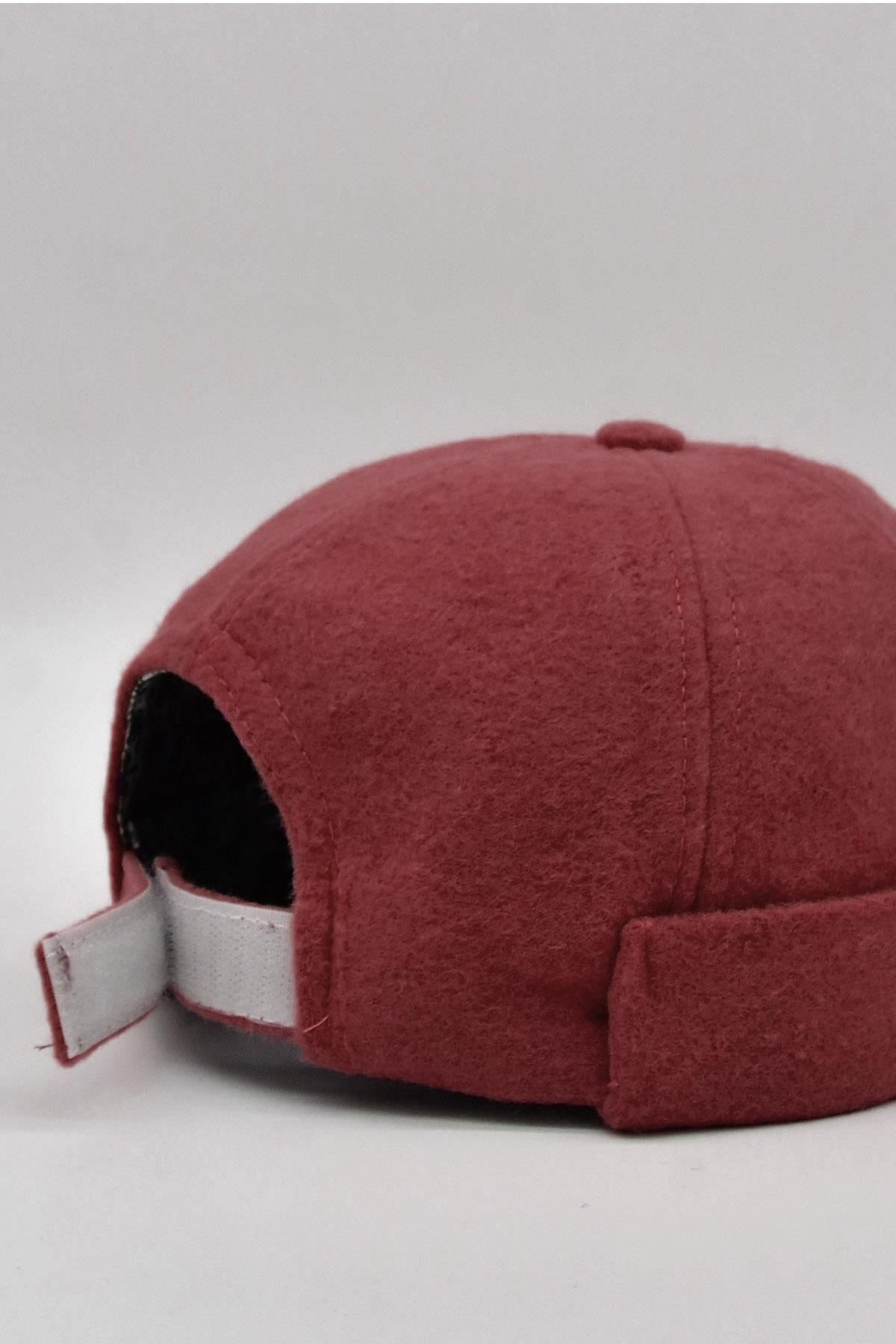 Külah-Lână de iarnă Hiphop Beanie Claret Red Docker Hat 3