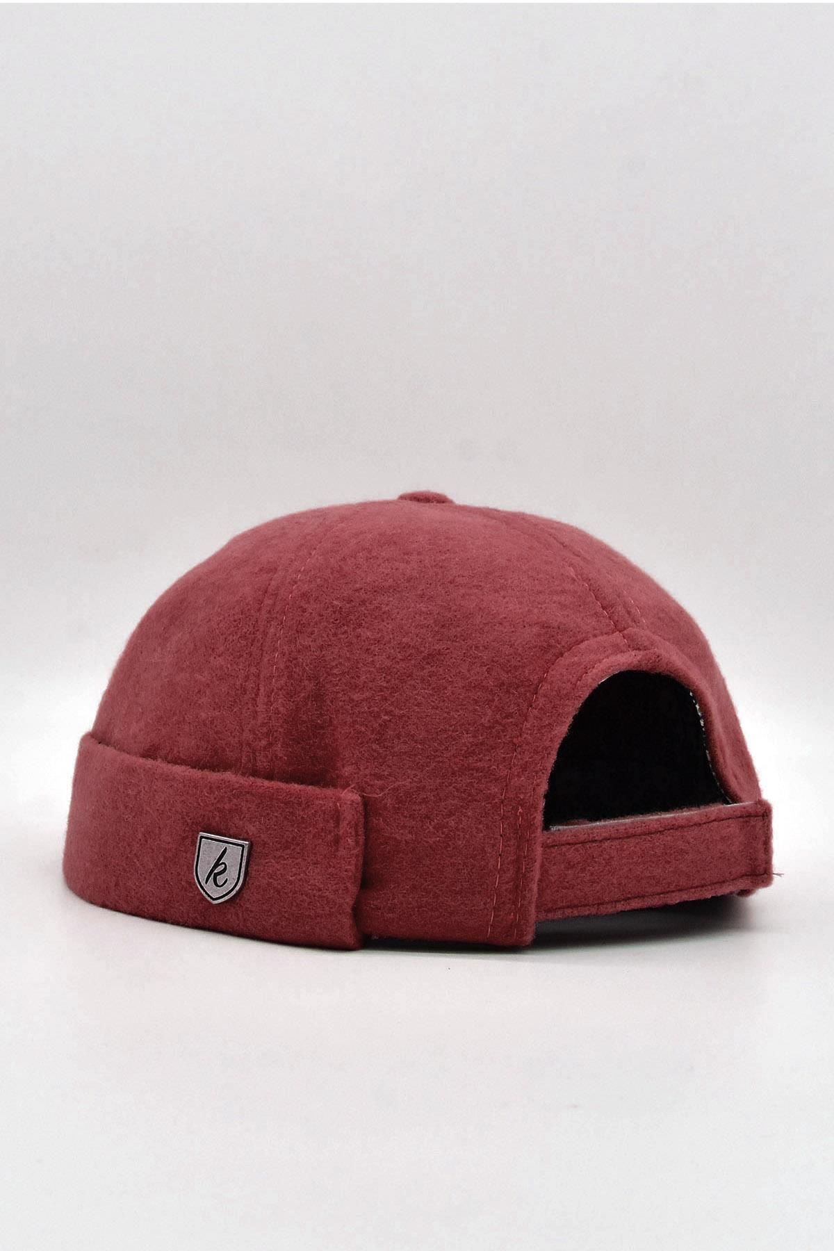 Külah-Lână de iarnă Hiphop Beanie Claret Red Docker Hat 1