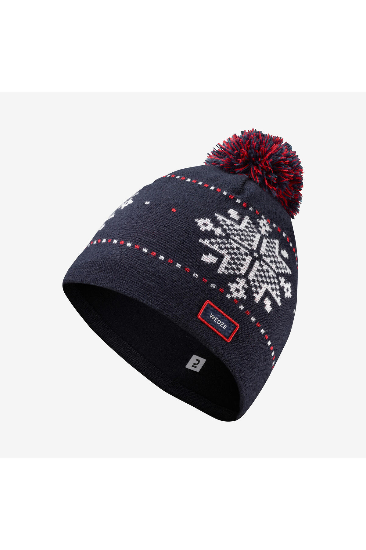 دکتلون Wedze Adult Ski Beanie - Jacquard Blue