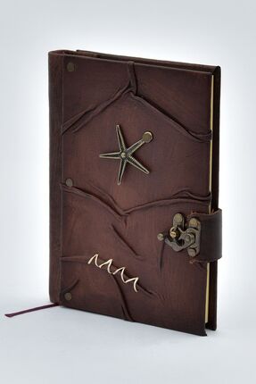 Legend Deri DENİZ YIKDIZI EL YAPIMI Hakiki Deri Şamua Kağıt Hediyelik Anı Gün...