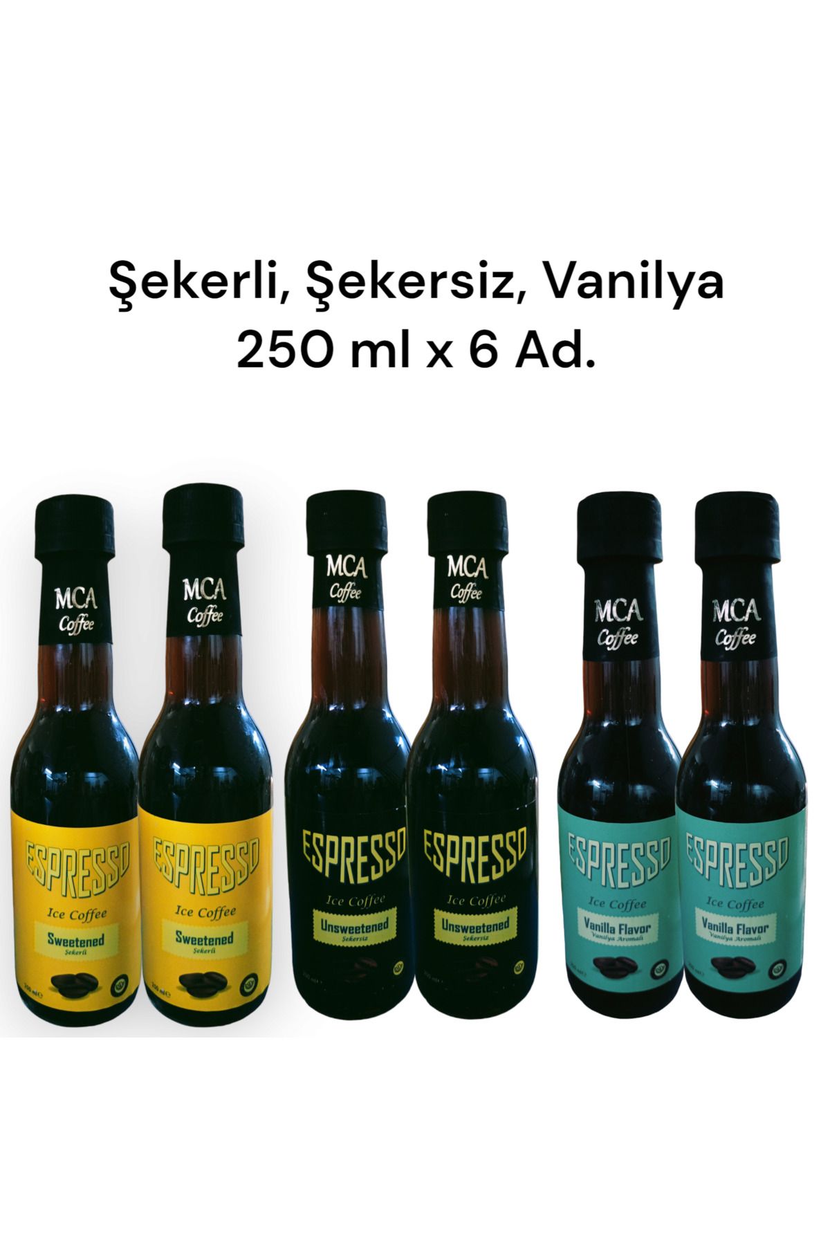 MCA Espresso Soğuk Kahve (KARIŞIK KOLİ) 250 ml X 6 Adet