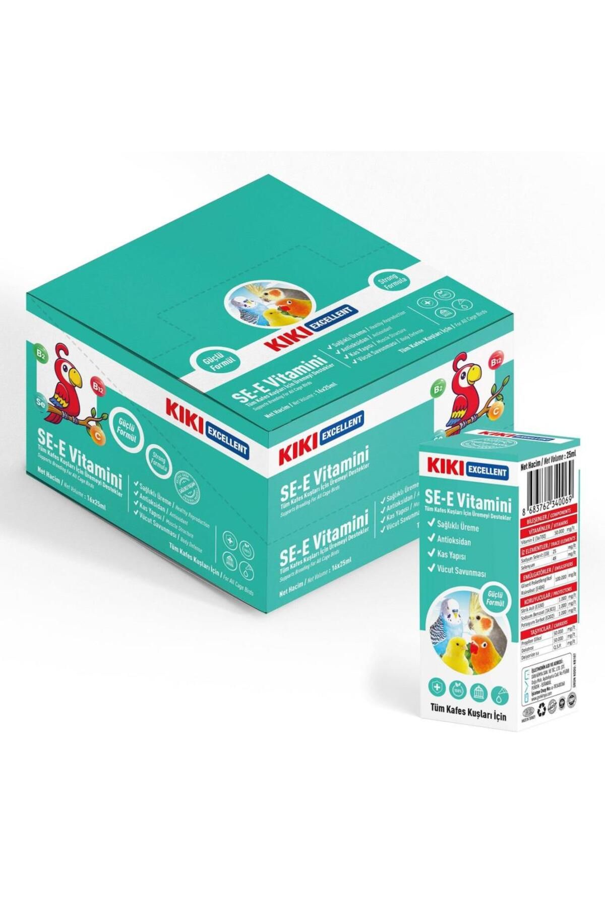 Orqinel KIKI Excellent Kuş SE-E Vitamini 25 ml. 16 Adet (Kutu) - Petshopundan