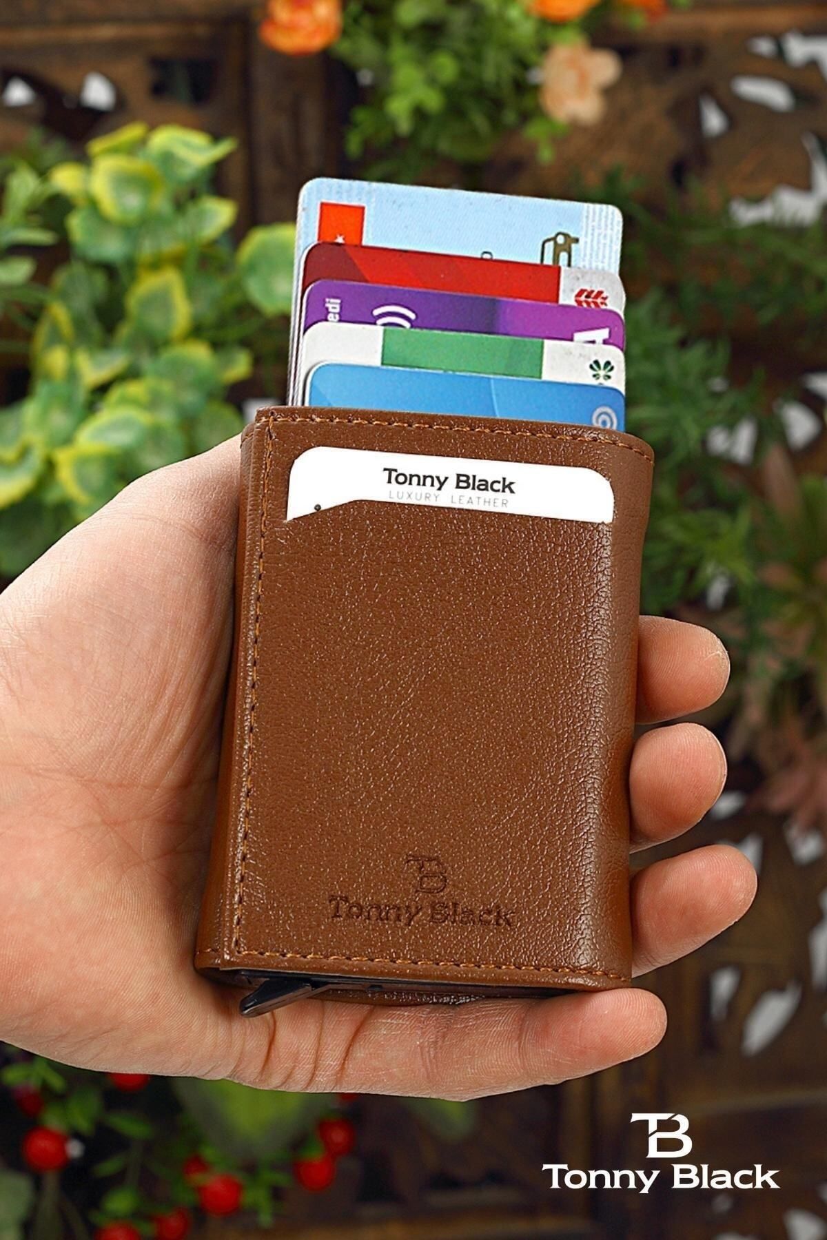Tonny Black-Original Automatic Mechanism Boxed Rfid Protection Anti-Theft Wallet with Money & Card Holder 3