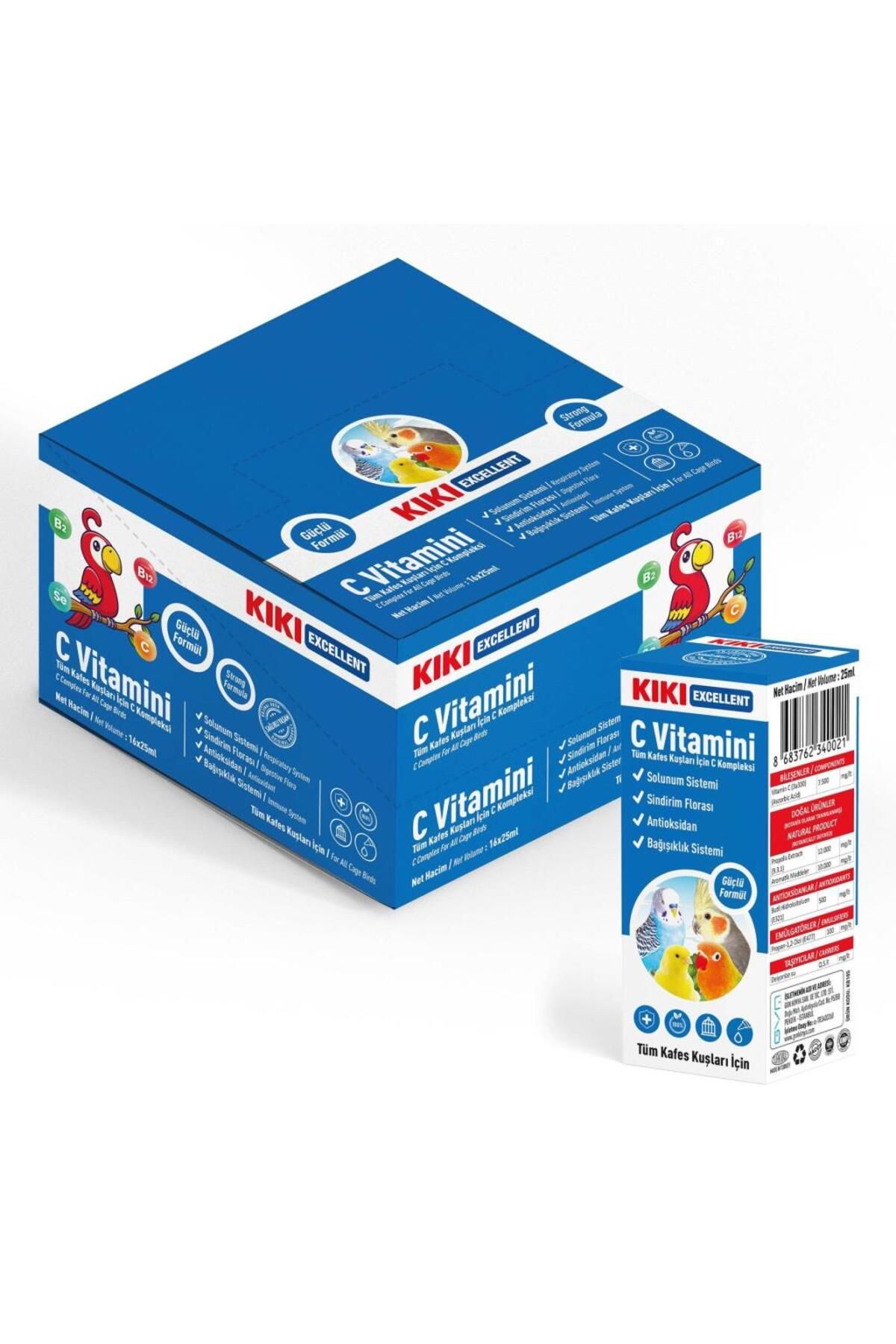 Orqinel KIKI Excellent Kuş C Vitamini 25 ml. 16 Adet (Kutu) - Petshopundan