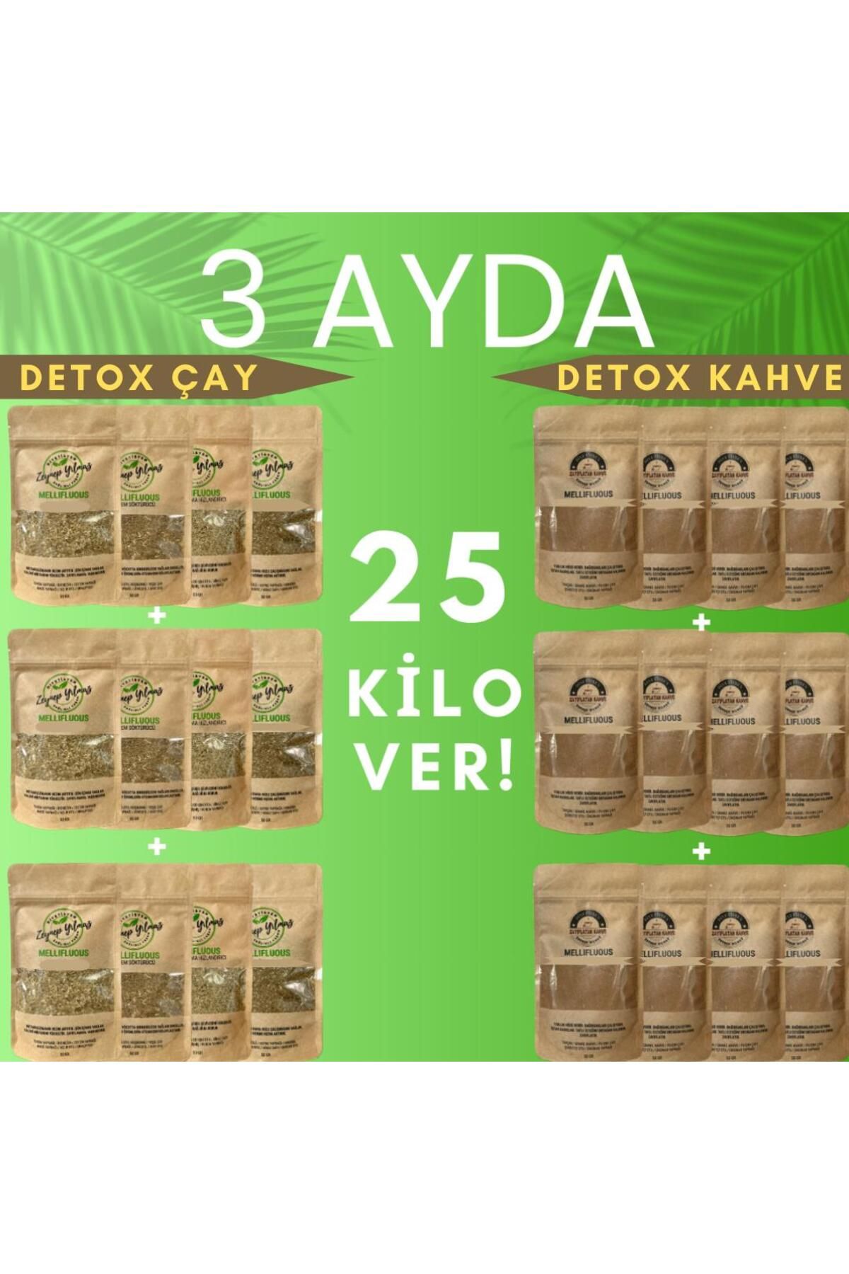 Kilo Verme Zayıflama1 Yardımcı Iştah Kesici, Detox Diyet Çayı ve Kahvesi Bitkisel Karışım (3 Aylık)