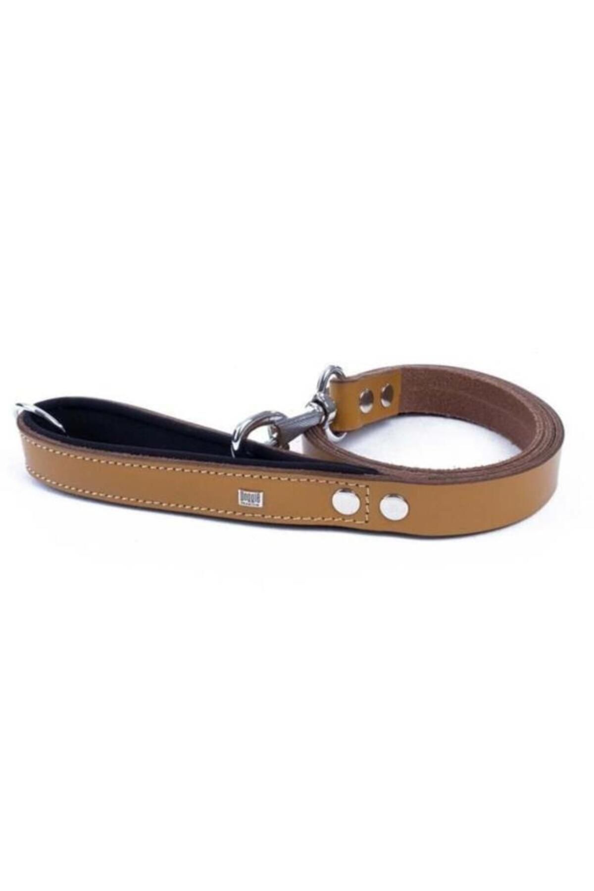 O Dog Doggie Konfor Deri Köpek Gezdirme Tasması Medium Camel 2.5x120 Cm - Petshopundan