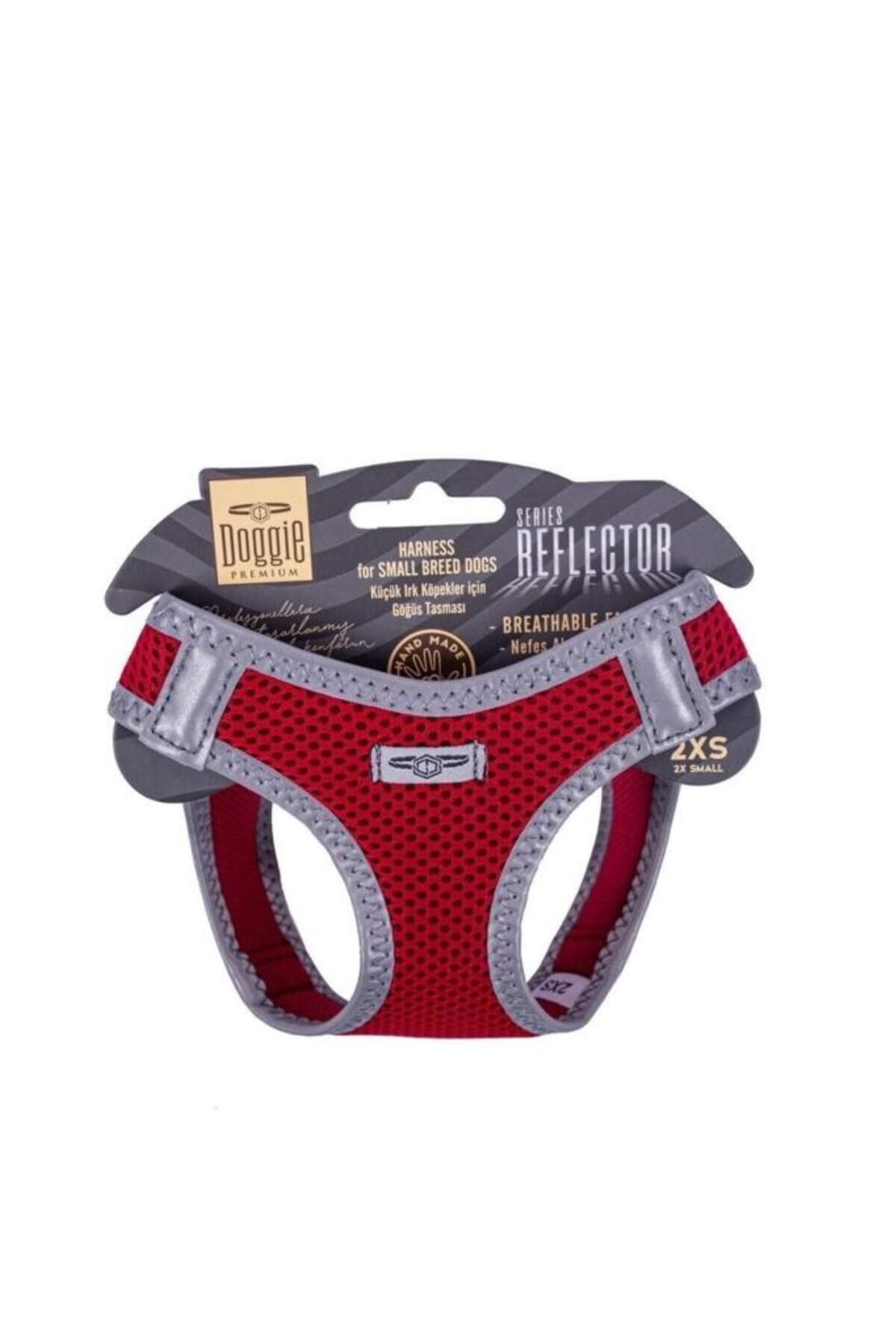 O Dog Doggie Havalı Dokuma Reflektör Küçük Irk Köpek Göğüs Tasması Xxsmall Kırmızı 26-30 Cm - Petshopundan