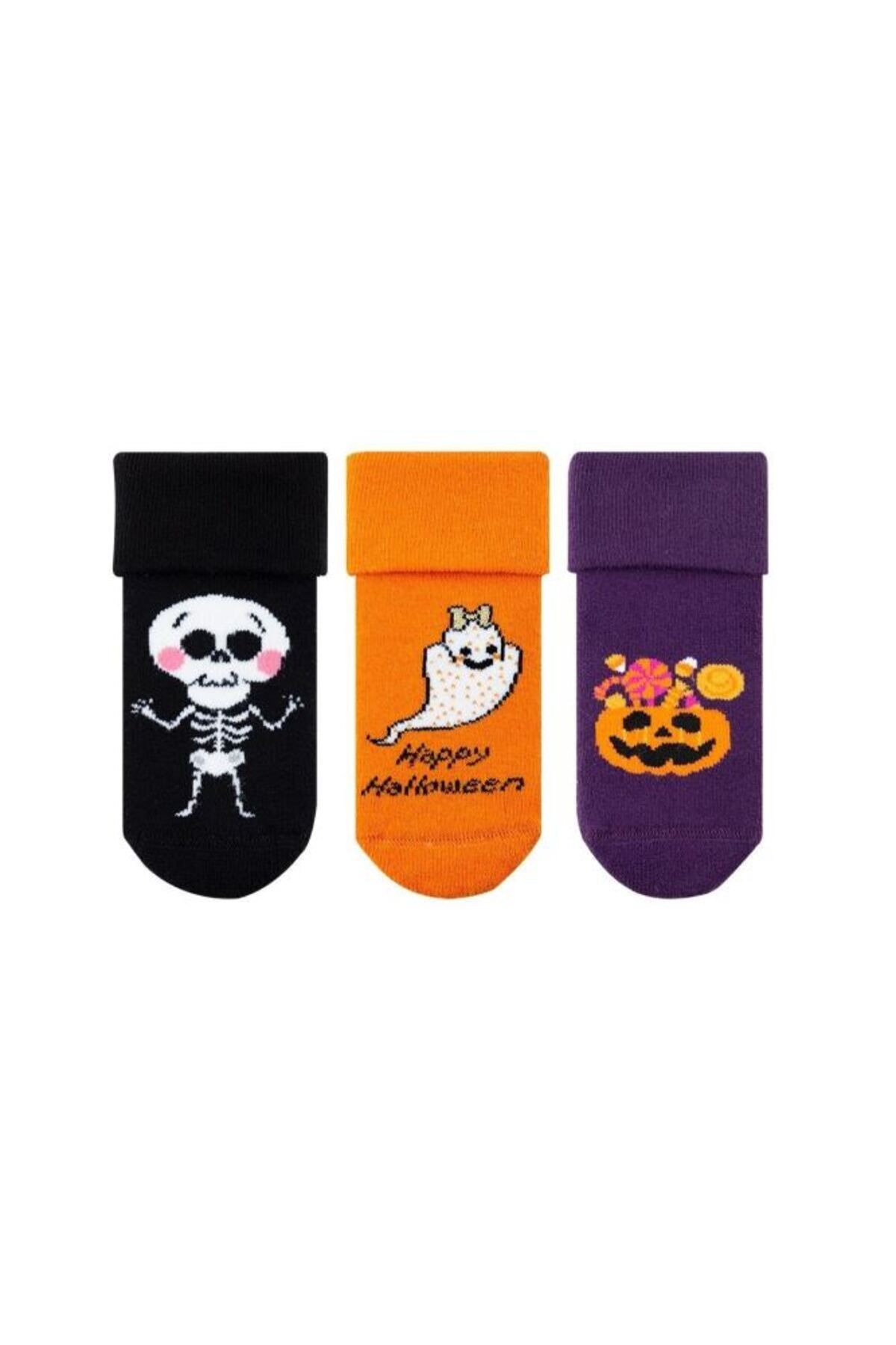 Bross-Baby Halloween Boxed 3-Piece Towel Socks 2