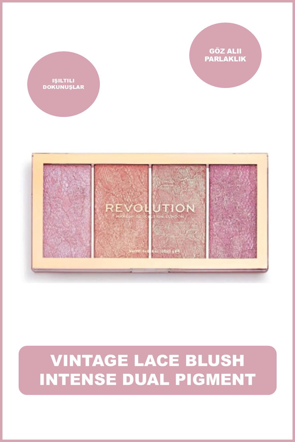 Revolution - Vintage Dantel Allık Paleti-vintage Lace Blush Intense Dual Pigment Blusher