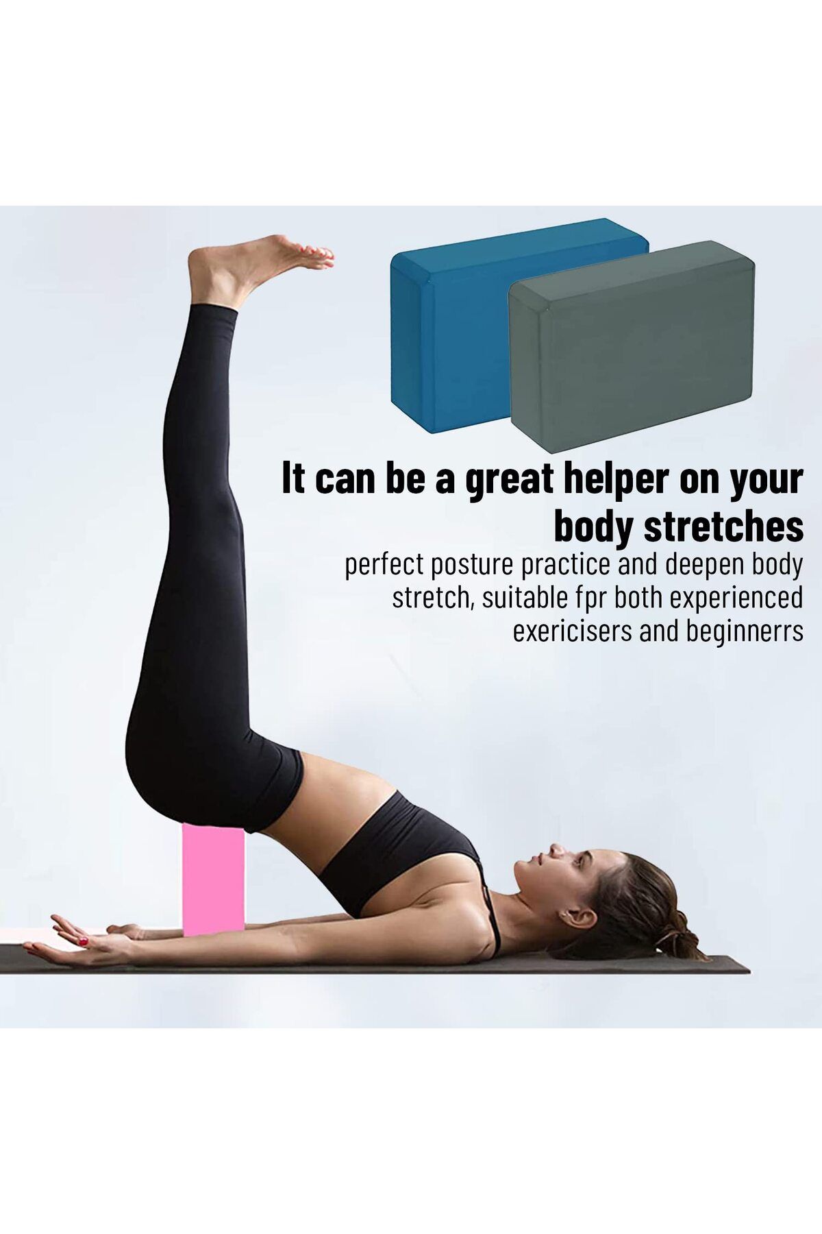 Endless-Everlast Yoga Brick of Size 3 * 6 * 9 Inches | Blue | Material : EVA Foam 3