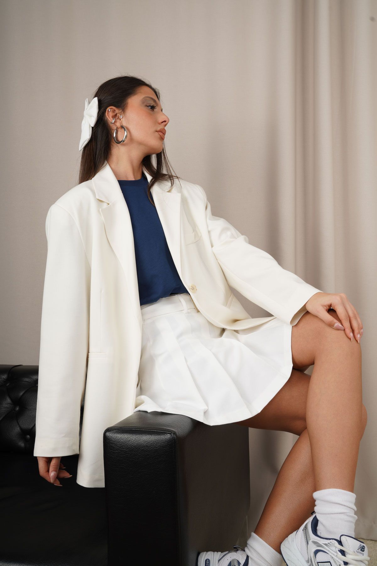 SeninOlsun-White Blazer Jacket 6